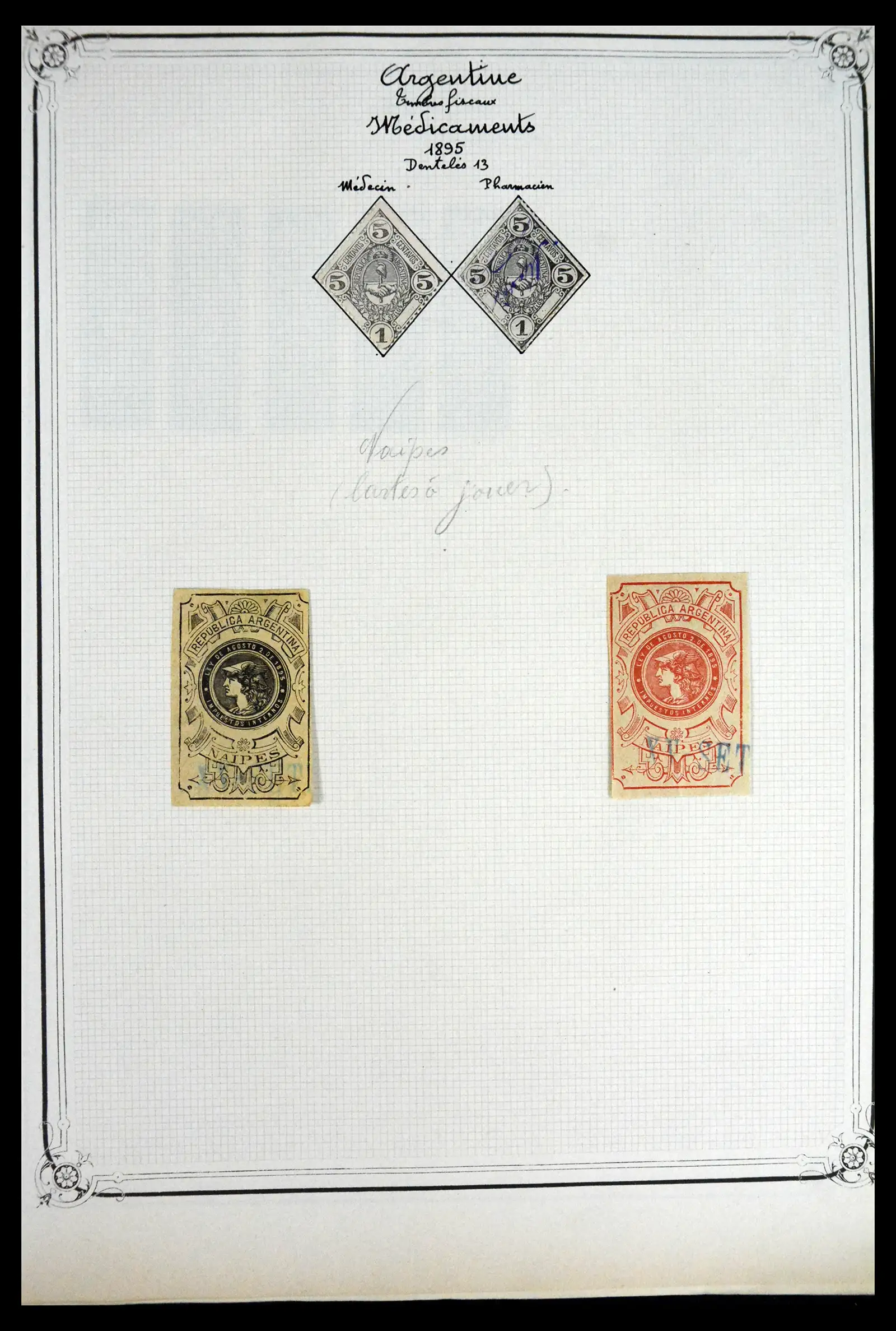 41645 0067 - Postzegelverzameling 41645 Argentinië fiscaal 1878-1920.