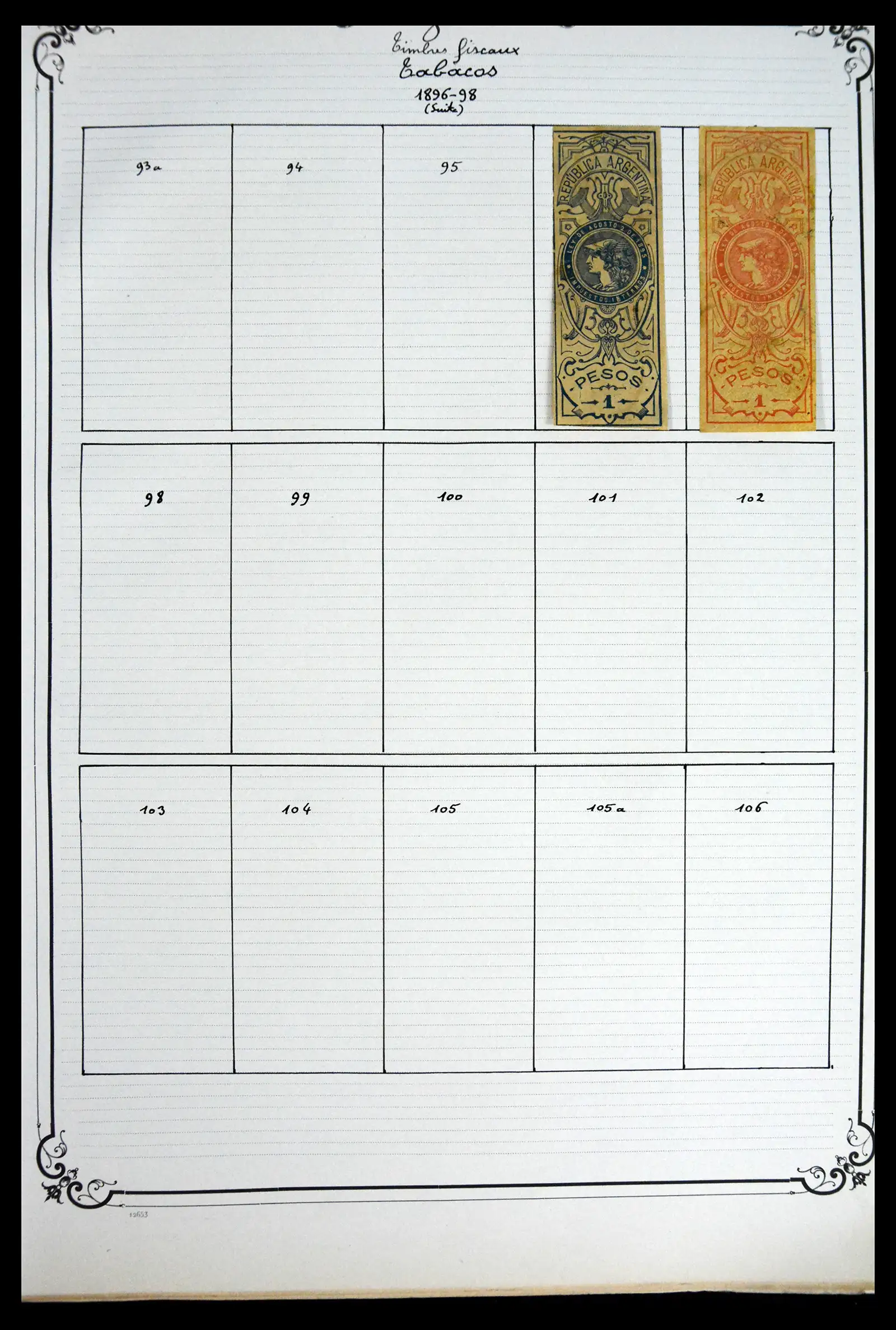 41645 0075 - Postzegelverzameling 41645 Argentinië fiscaal 1878-1920.