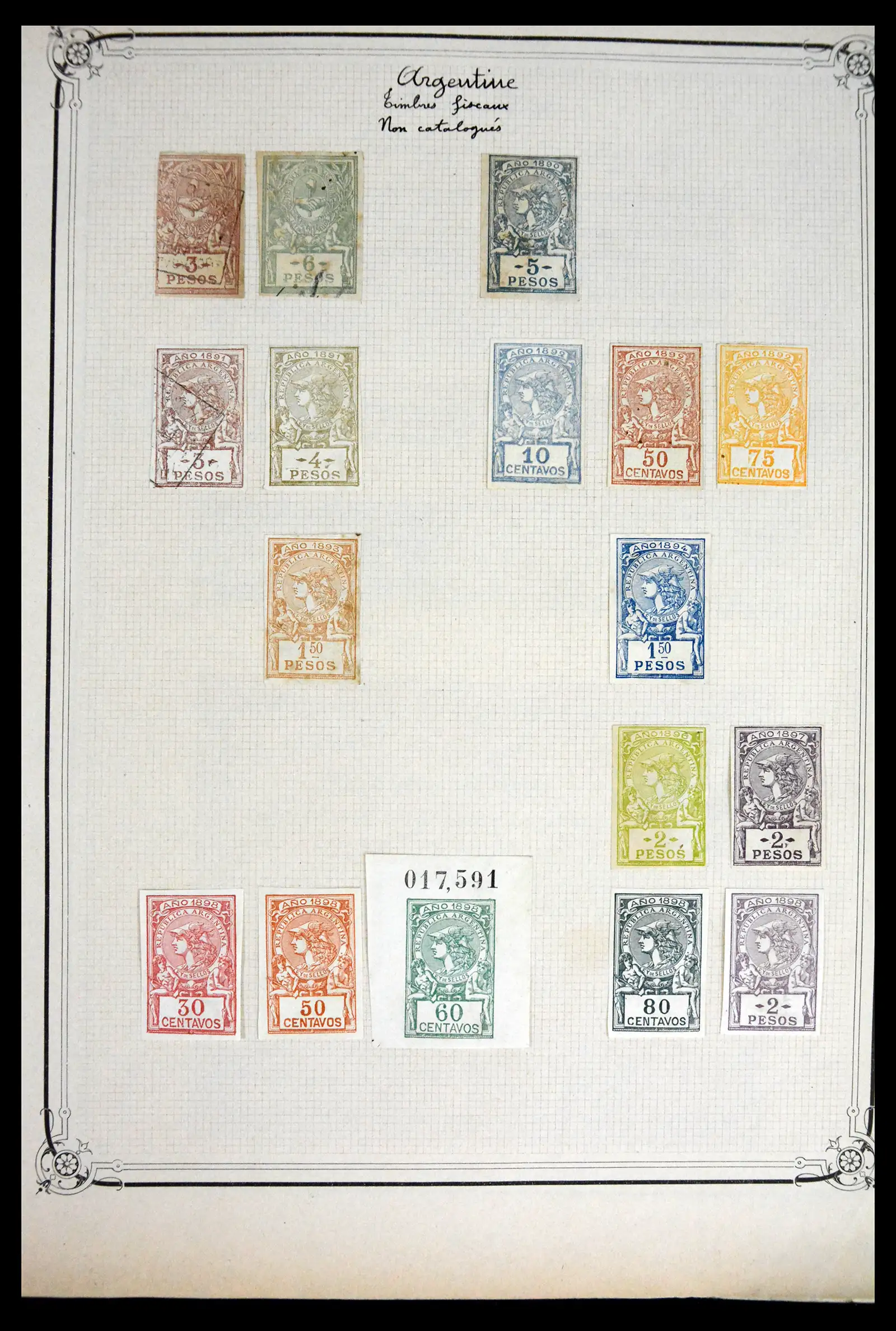 41645 0080 - Postzegelverzameling 41645 Argentinië fiscaal 1878-1920.