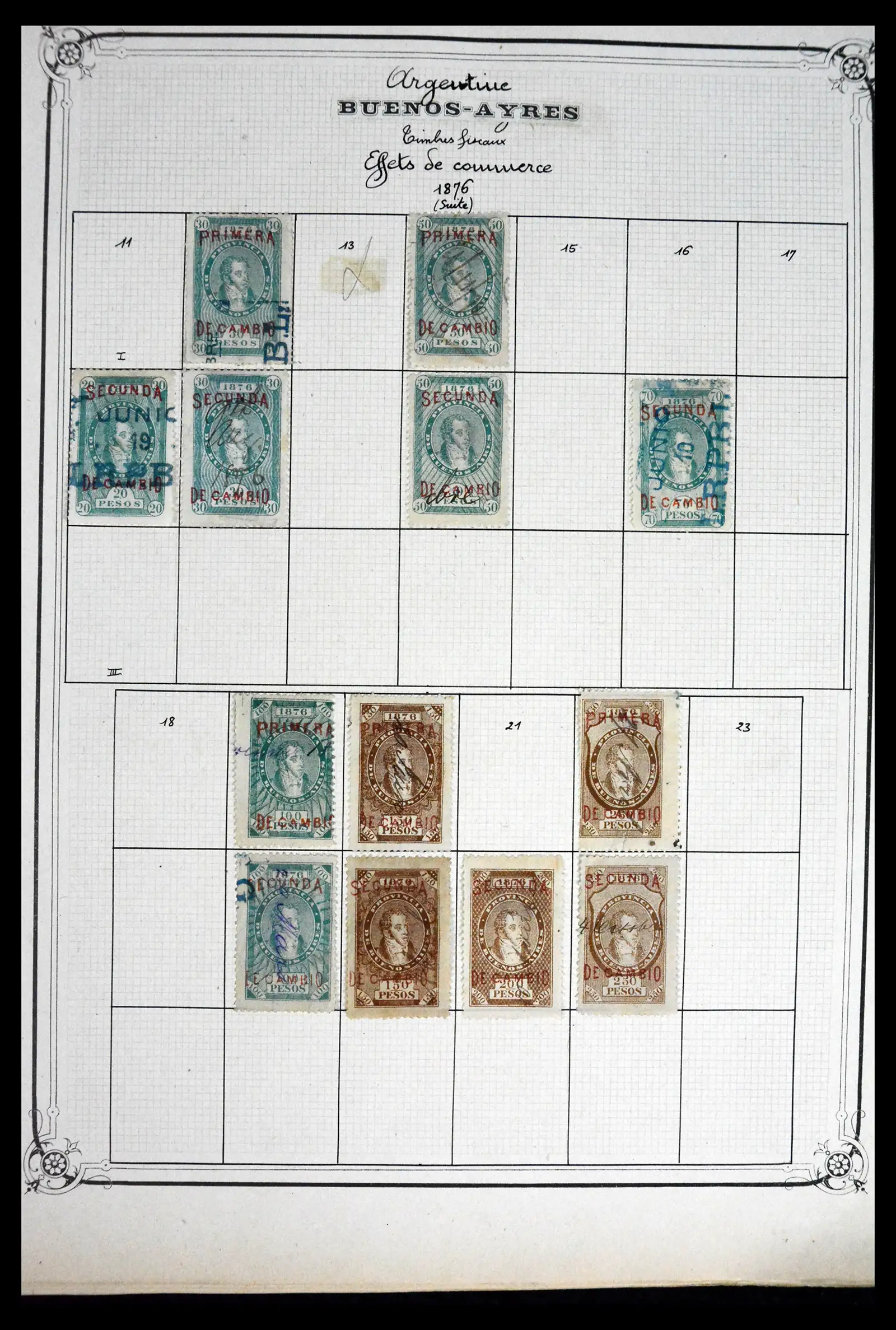41645 0084 - Postzegelverzameling 41645 Argentinië fiscaal 1878-1920.