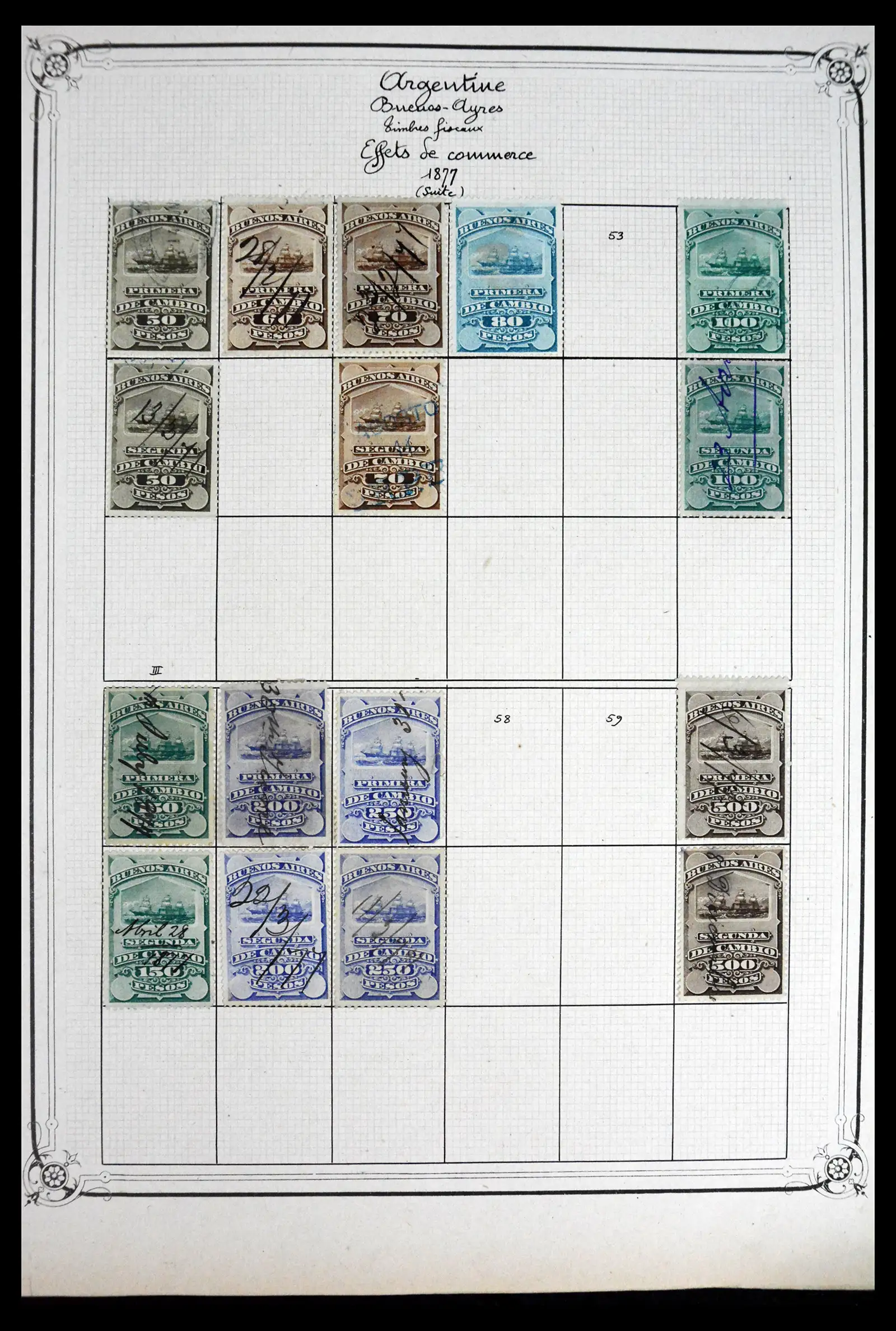 41645 0086 - Postzegelverzameling 41645 Argentinië fiscaal 1878-1920.