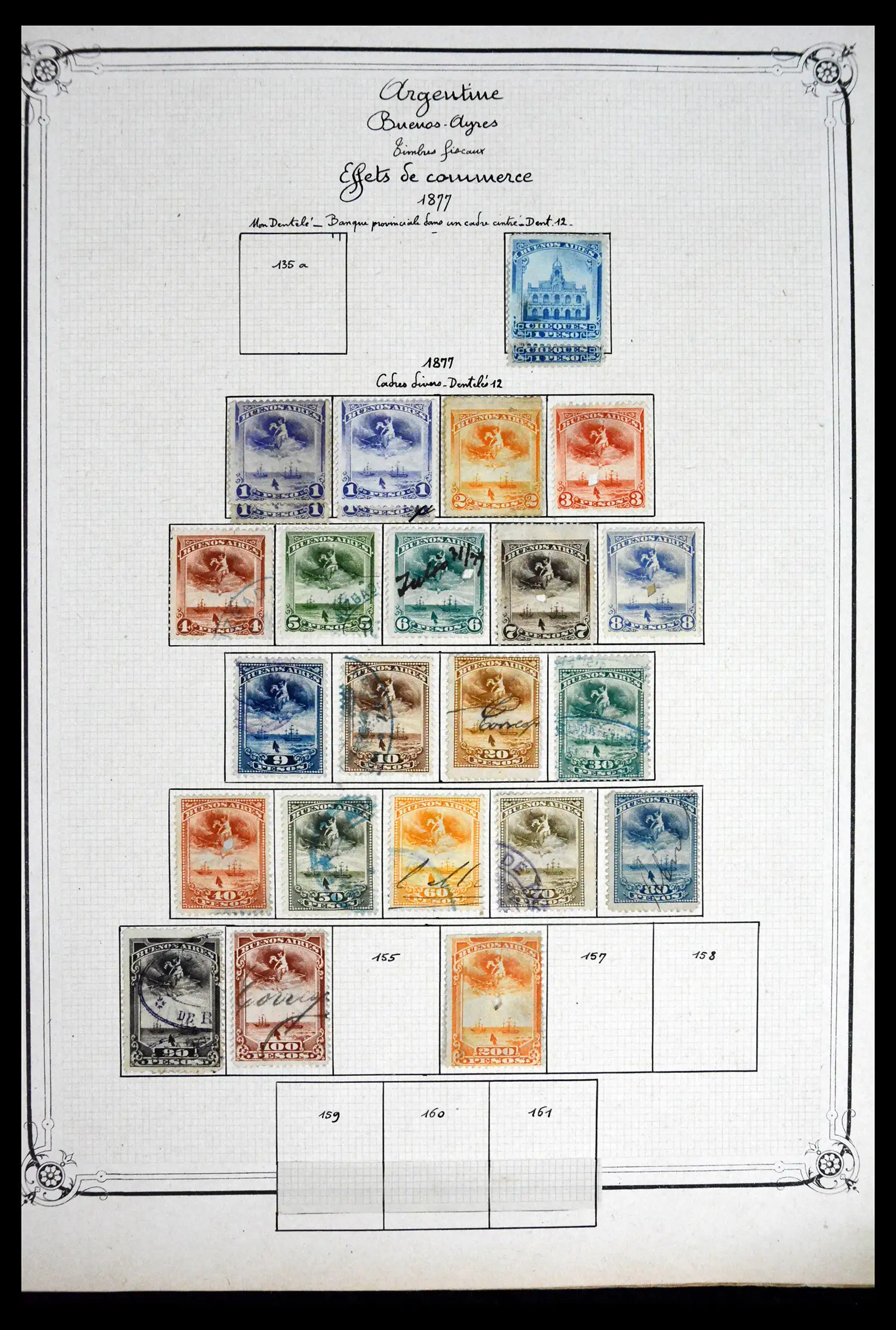 41645 0088 - Postzegelverzameling 41645 Argentinië fiscaal 1878-1920.