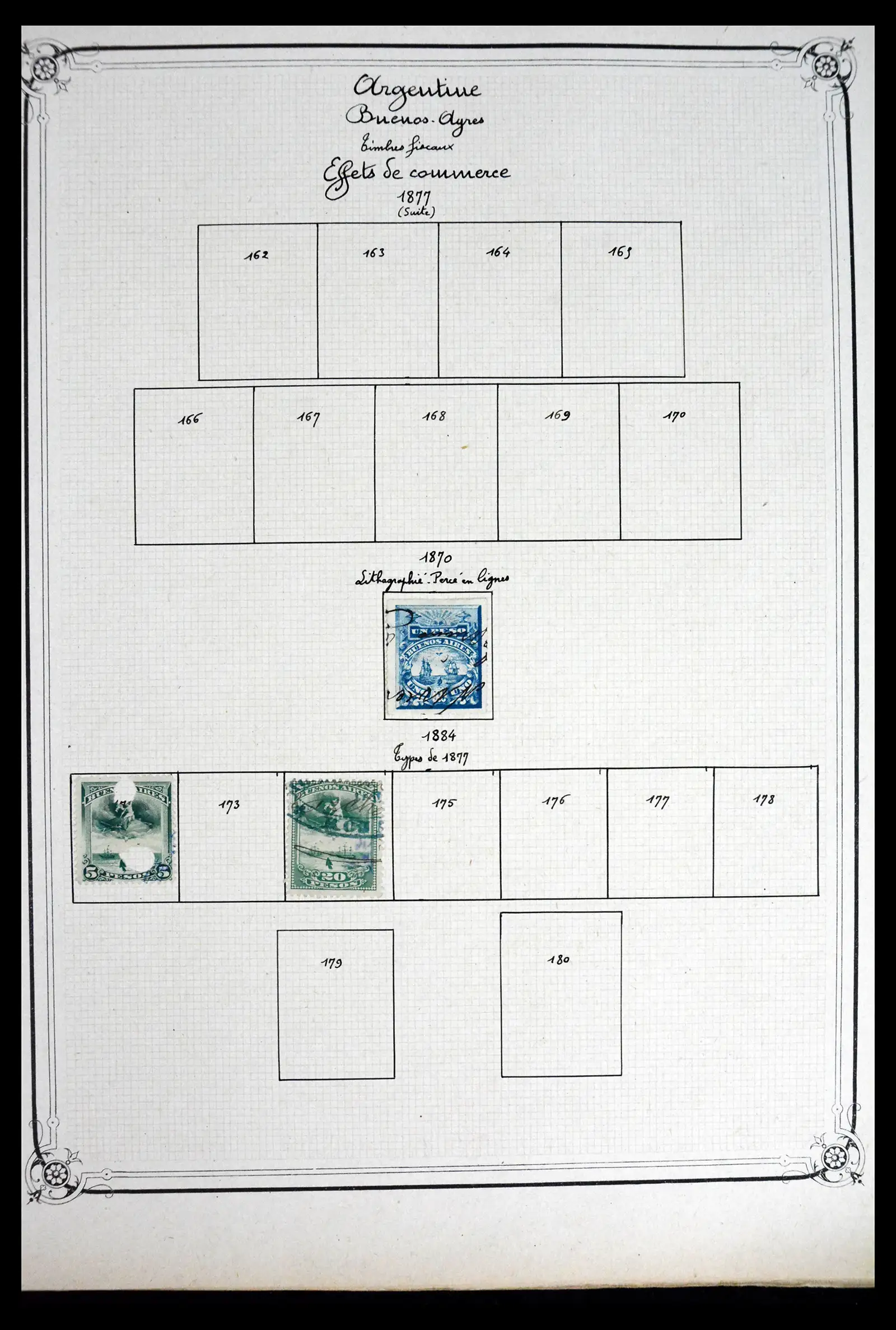 41645 0089 - Postzegelverzameling 41645 Argentinië fiscaal 1878-1920.