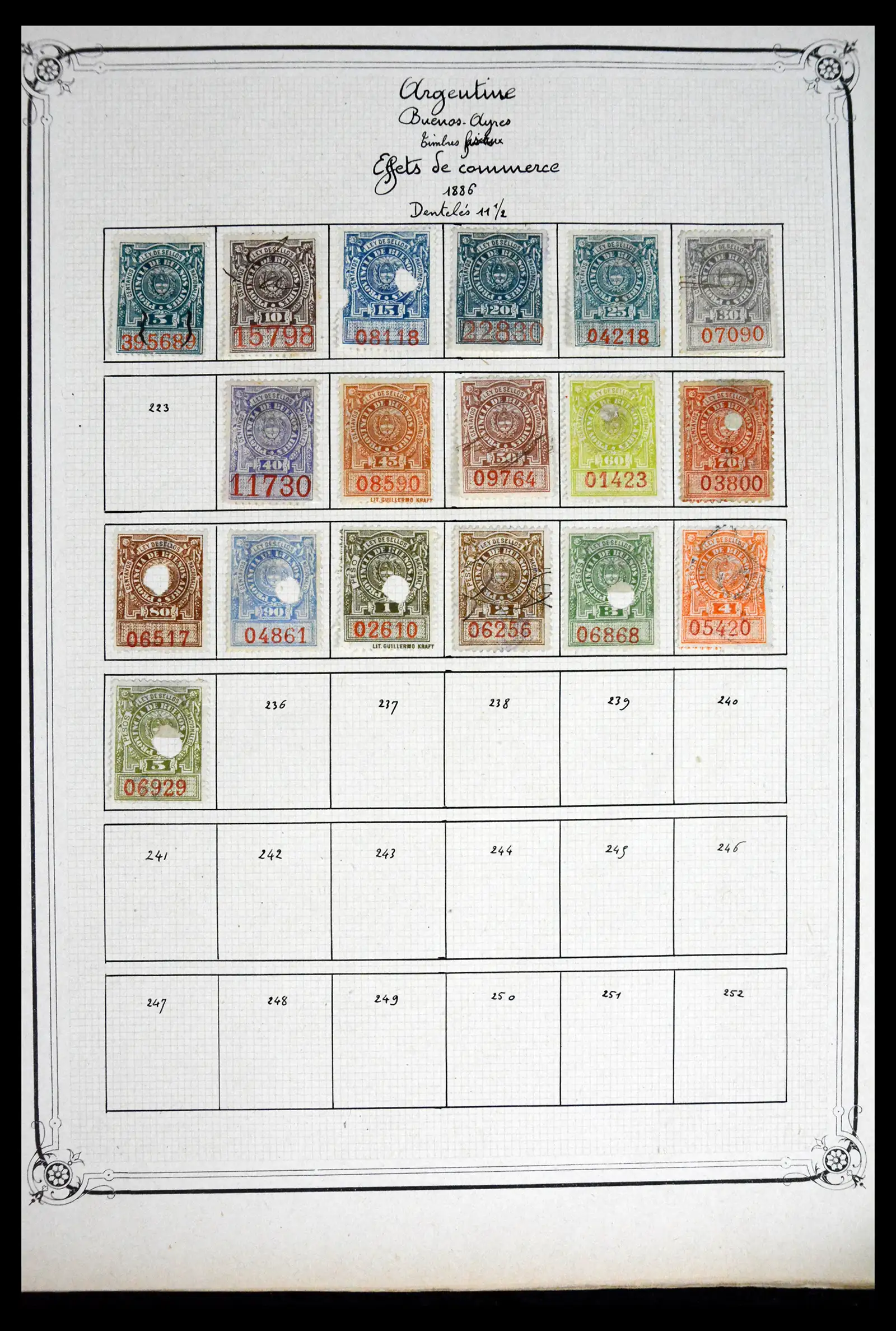 41645 0091 - Postzegelverzameling 41645 Argentinië fiscaal 1878-1920.