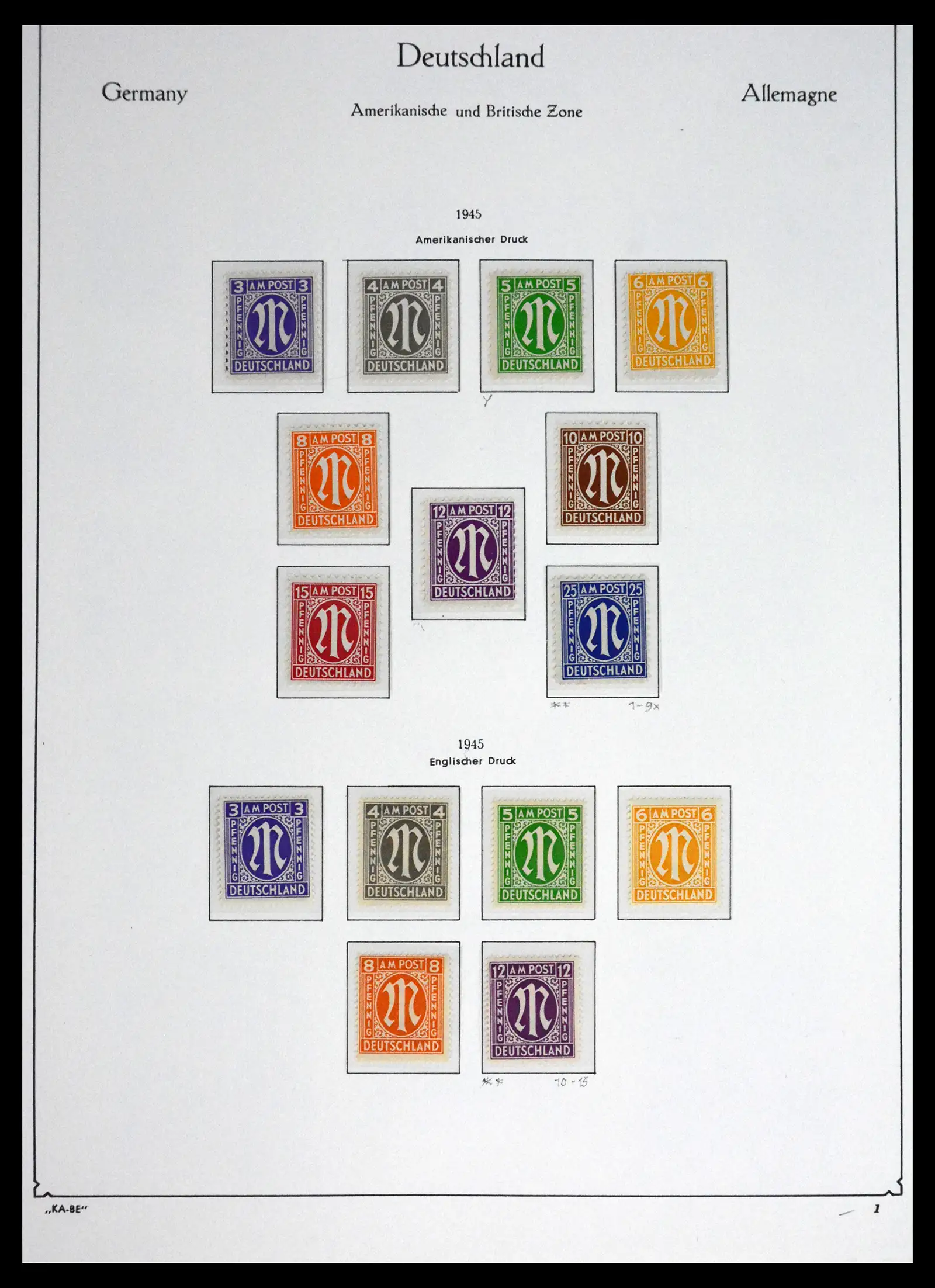 41646 0001 - Stamp collection 41646 German Zones 1945-1949.