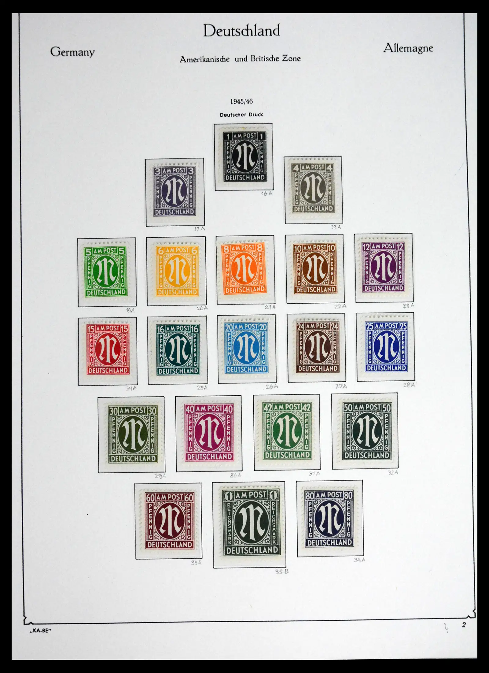 41646 0004 - Stamp collection 41646 German Zones 1945-1949.