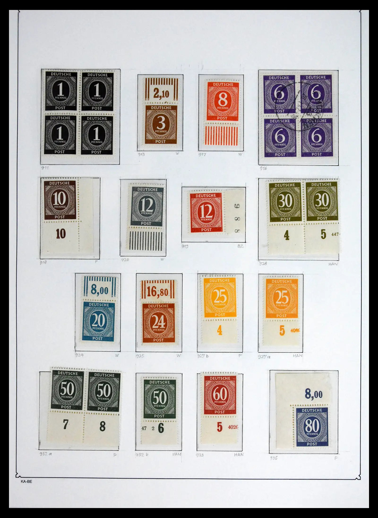 41646 0022 - Stamp collection 41646 German Zones 1945-1949.