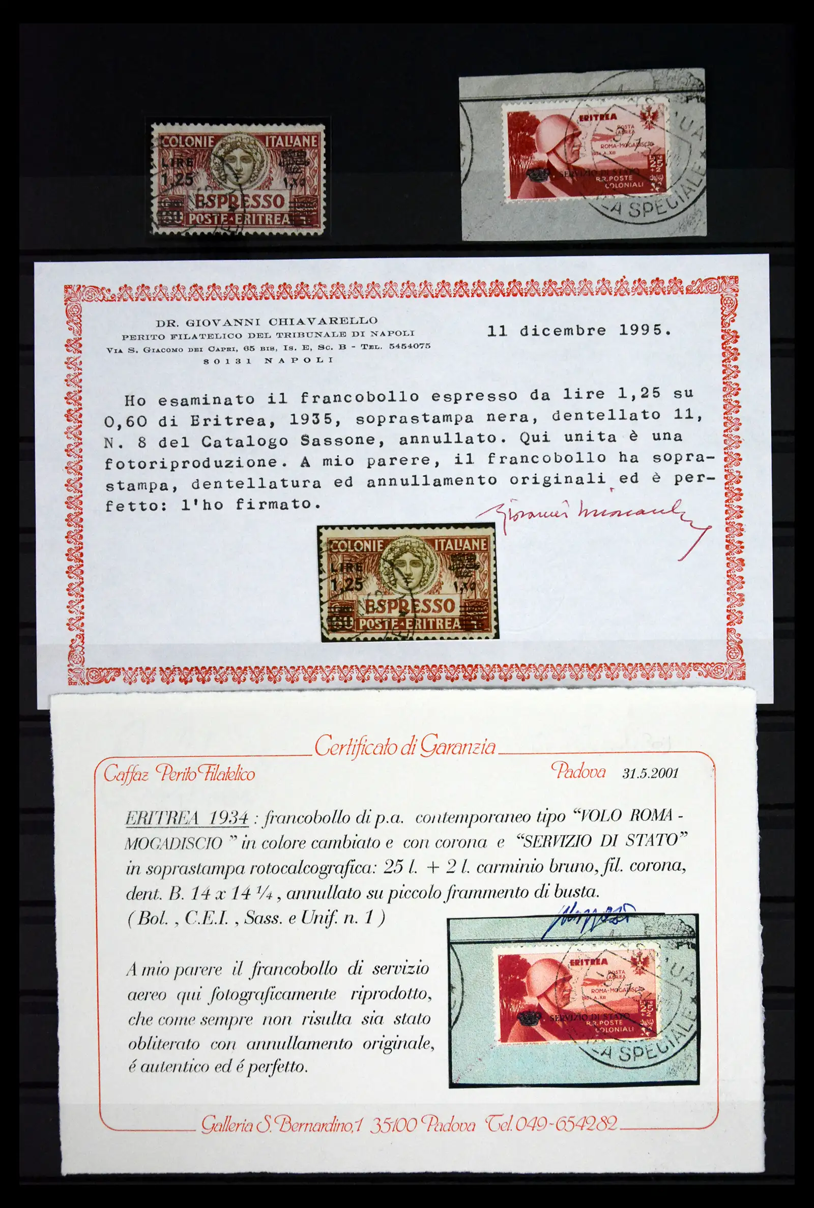 41647 0002 - Postzegelverzameling 41647 Eritrea dure uitgaven 1916-1936.