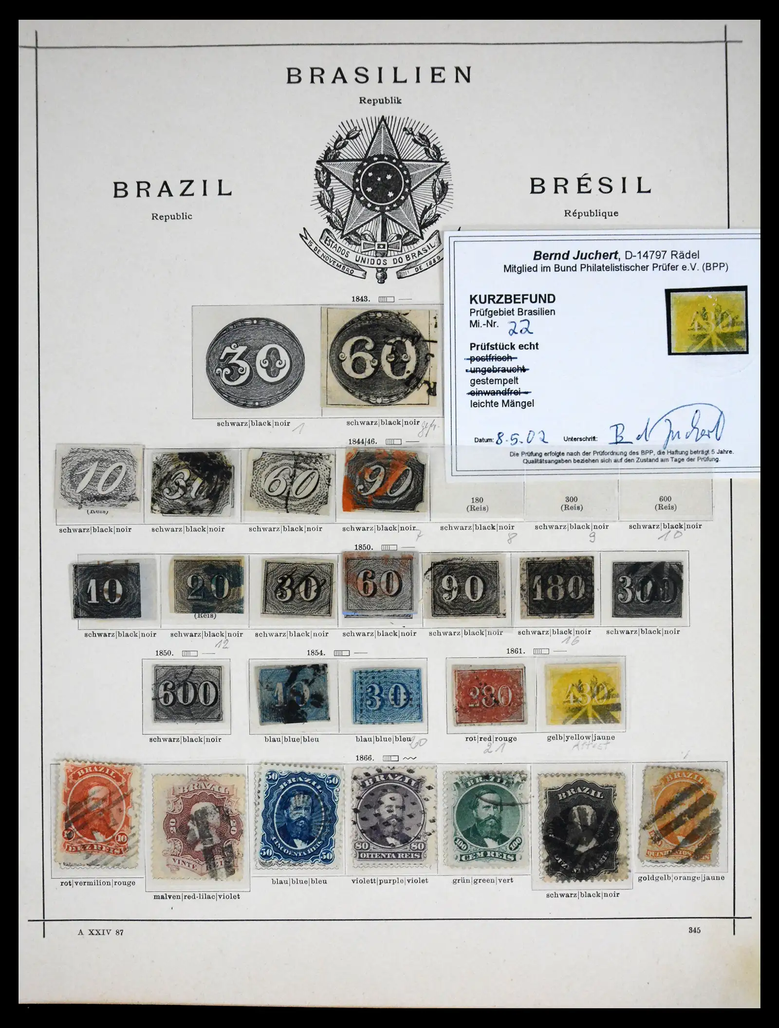 41648 0001 - Postzegelverzameling 41648 Brazilië klassiek 1843-1901.