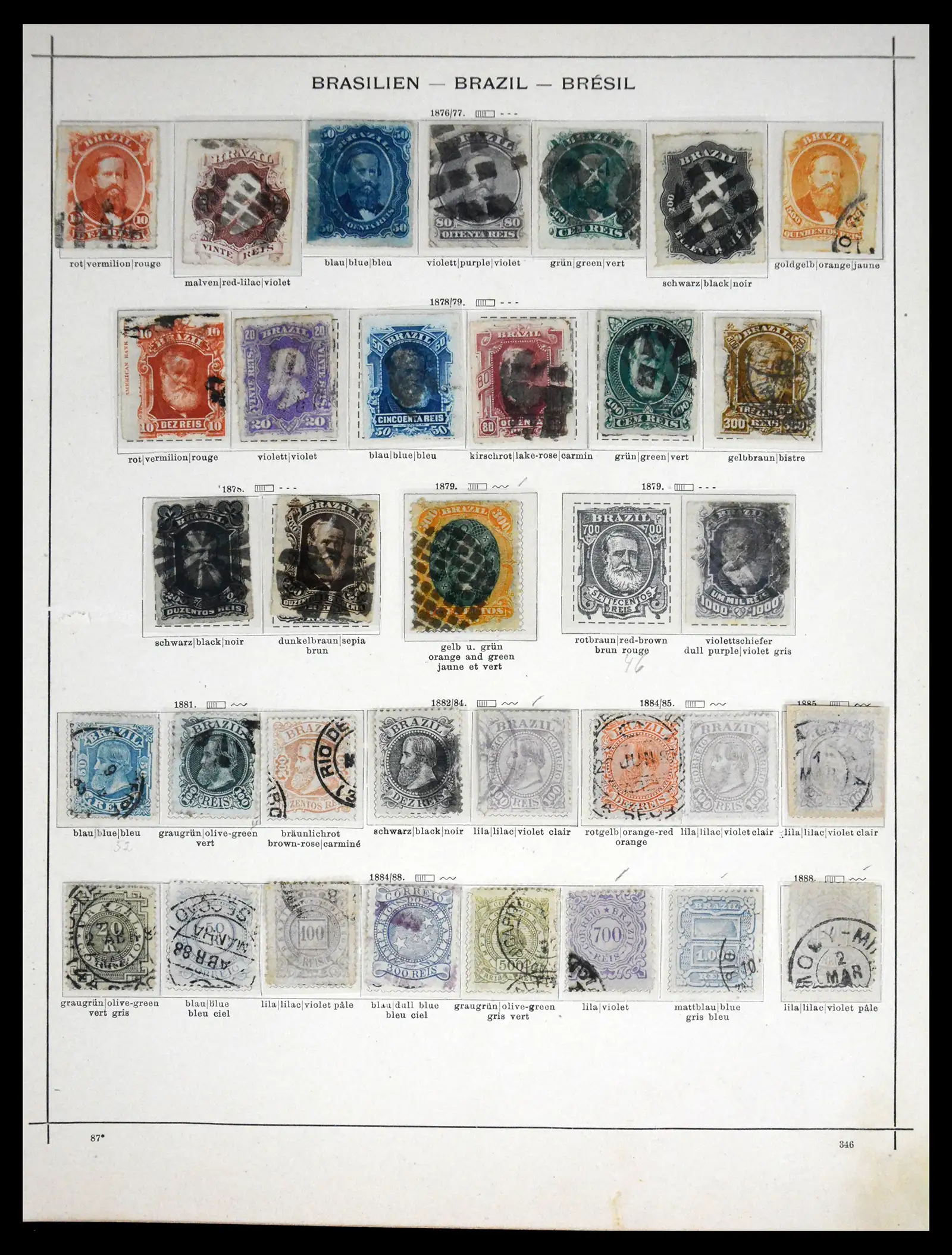 41648 0002 - Postzegelverzameling 41648 Brazilië klassiek 1843-1901.