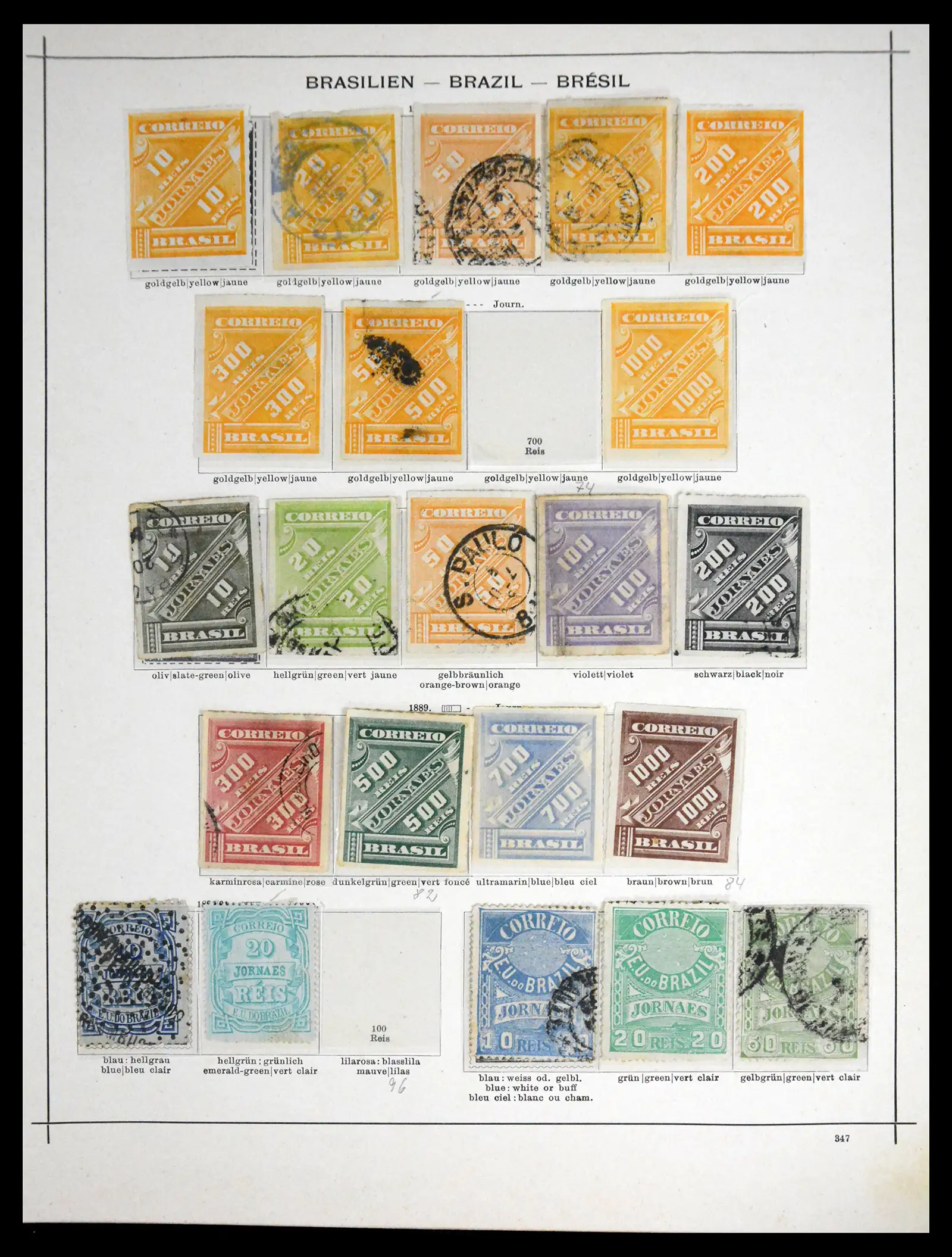 41648 0003 - Postzegelverzameling 41648 Brazilië klassiek 1843-1901.