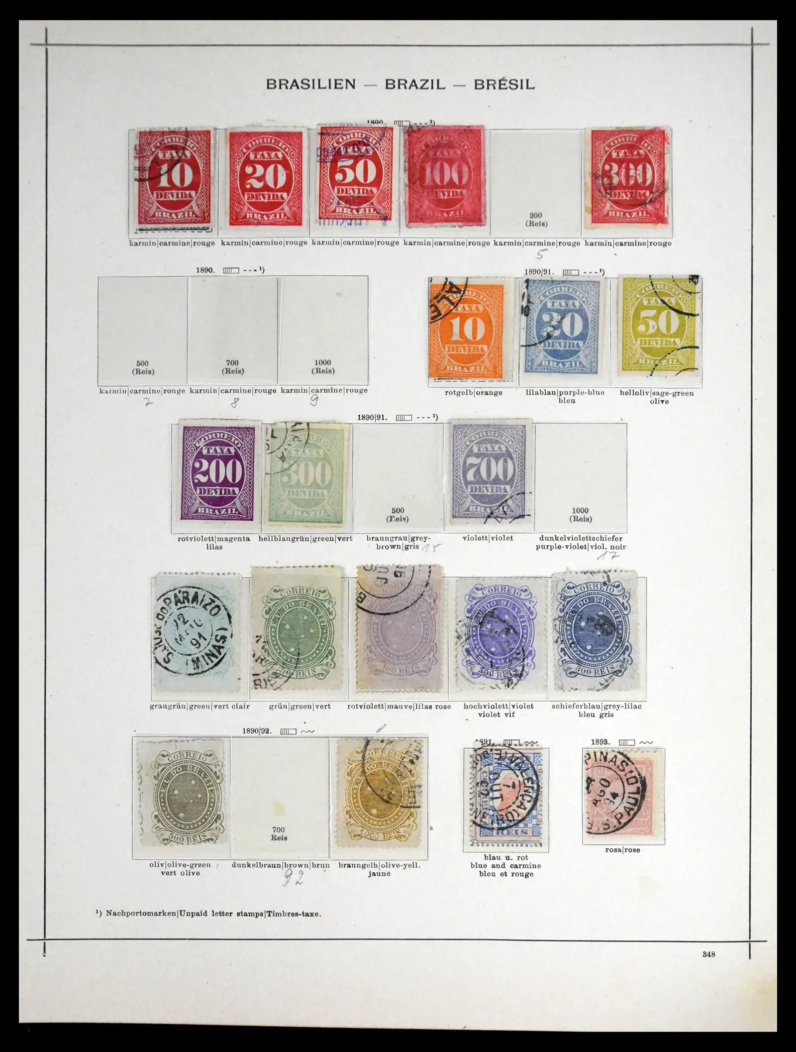 41648 0004 - Postzegelverzameling 41648 Brazilië klassiek 1843-1901.