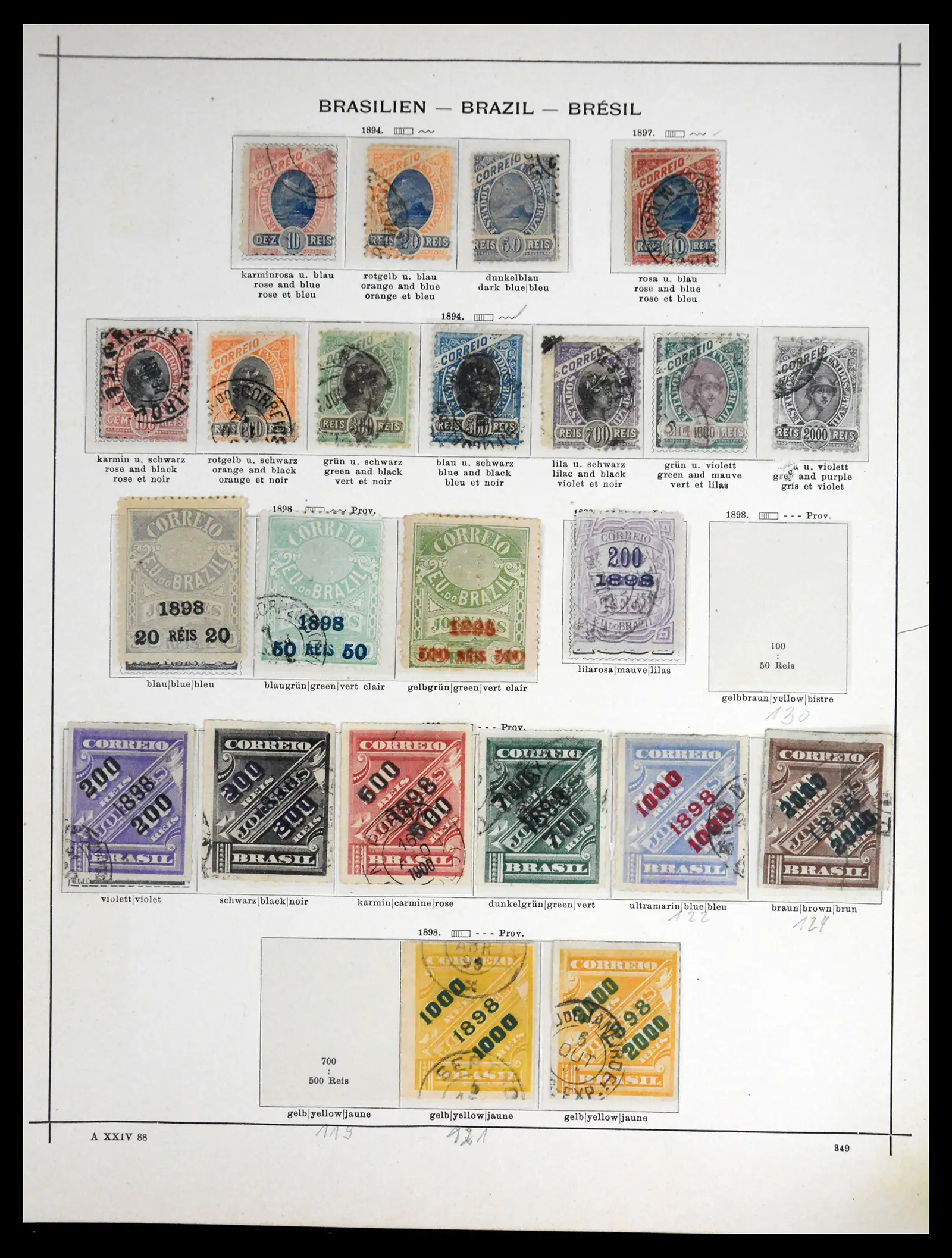 41648 0005 - Postzegelverzameling 41648 Brazilië klassiek 1843-1901.