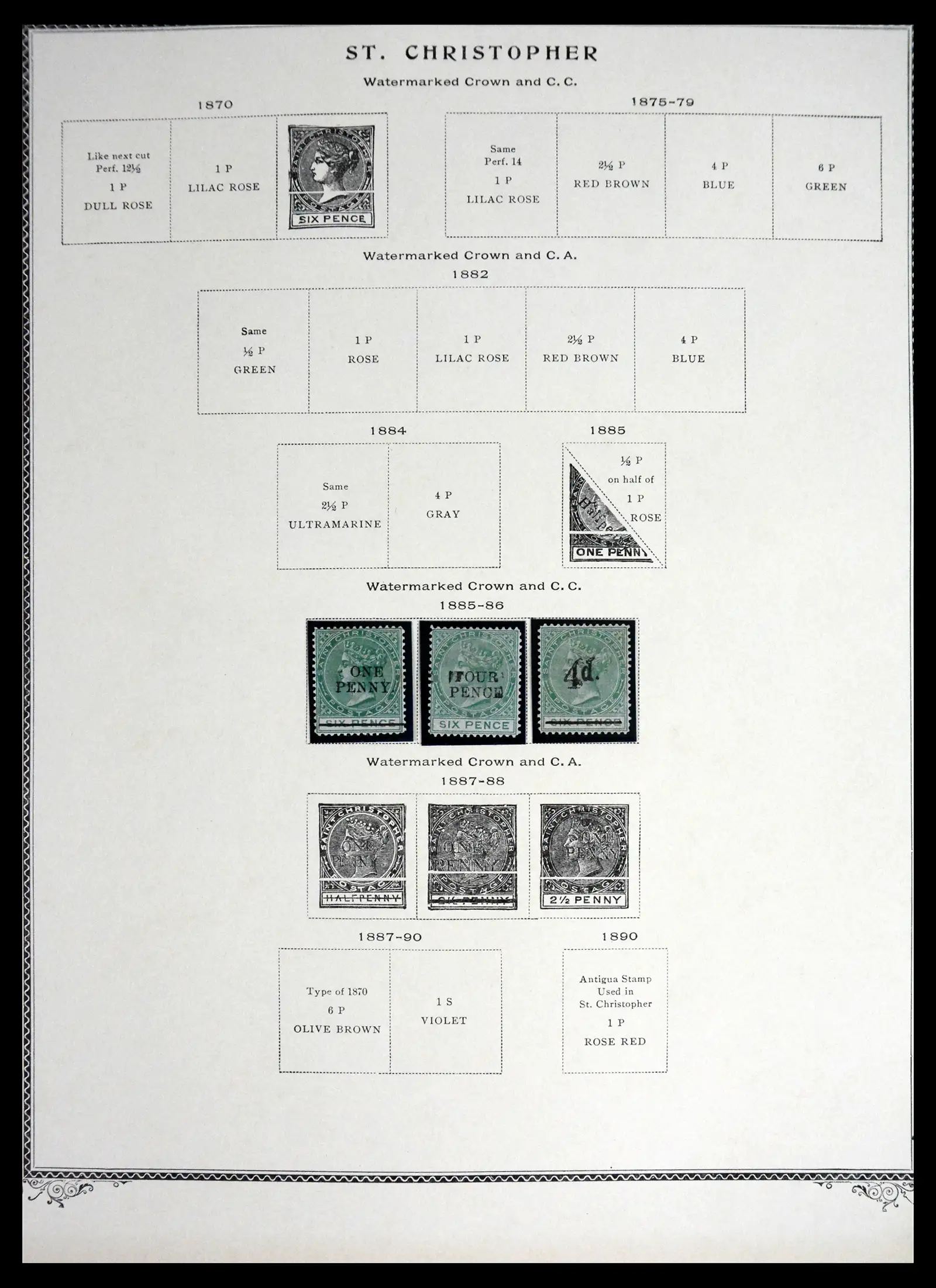 41651 0001 - Stamp collection 41651 St. Kitts-Nevis 1903-1974.