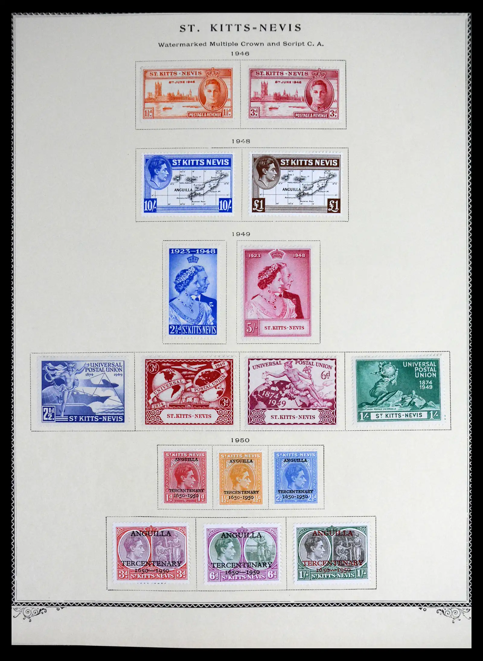 41651 0007 - Stamp collection 41651 St. Kitts-Nevis 1903-1974.