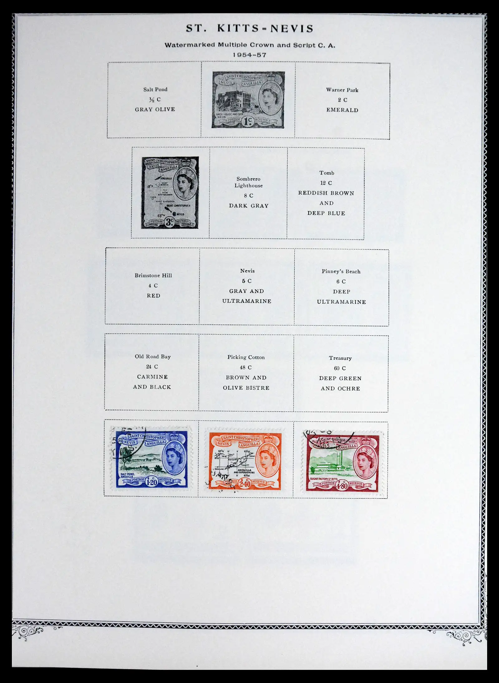 41651 0010 - Stamp collection 41651 St. Kitts-Nevis 1903-1974.