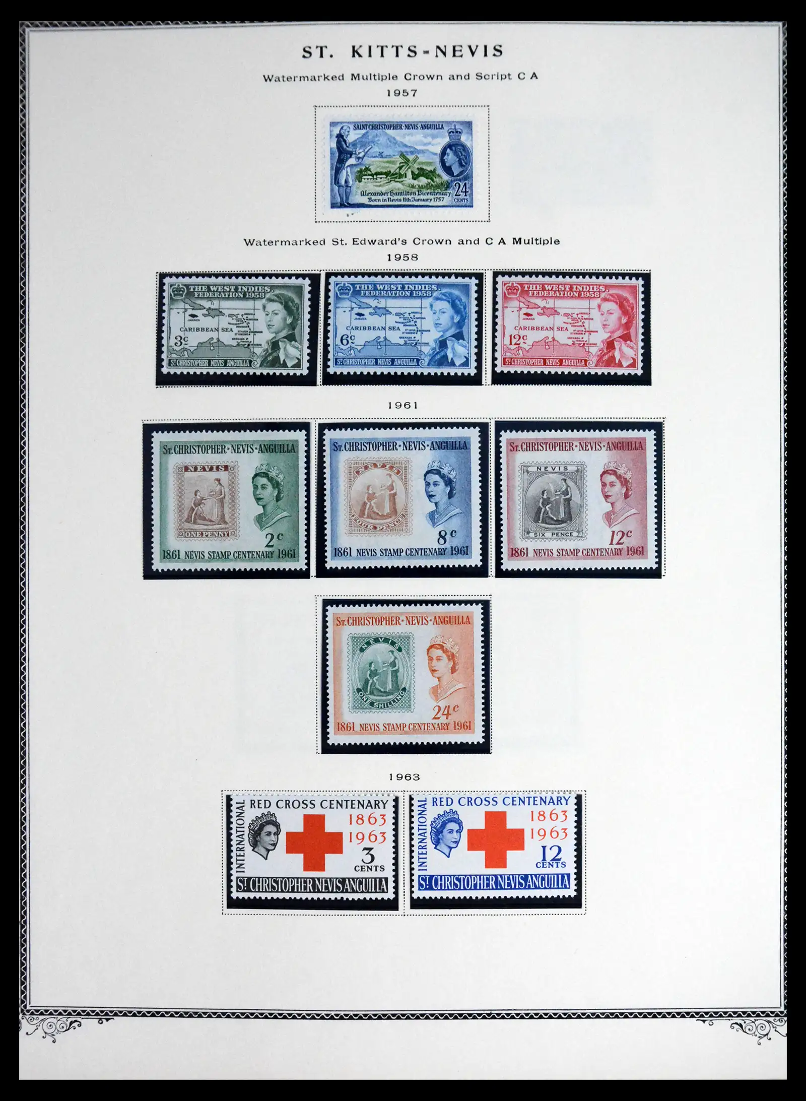 41651 0011 - Stamp collection 41651 St. Kitts-Nevis 1903-1974.