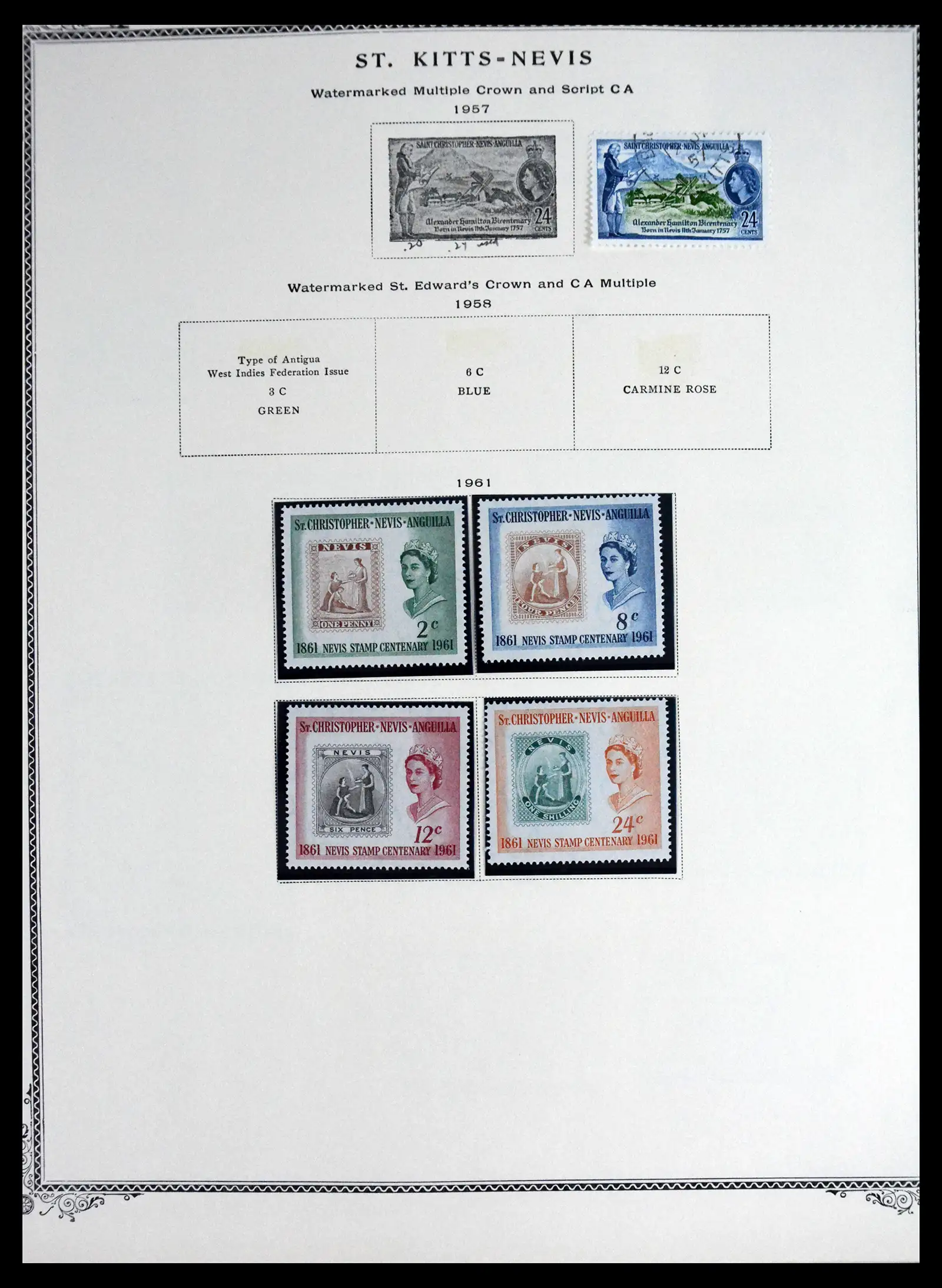 41651 0012 - Stamp collection 41651 St. Kitts-Nevis 1903-1974.