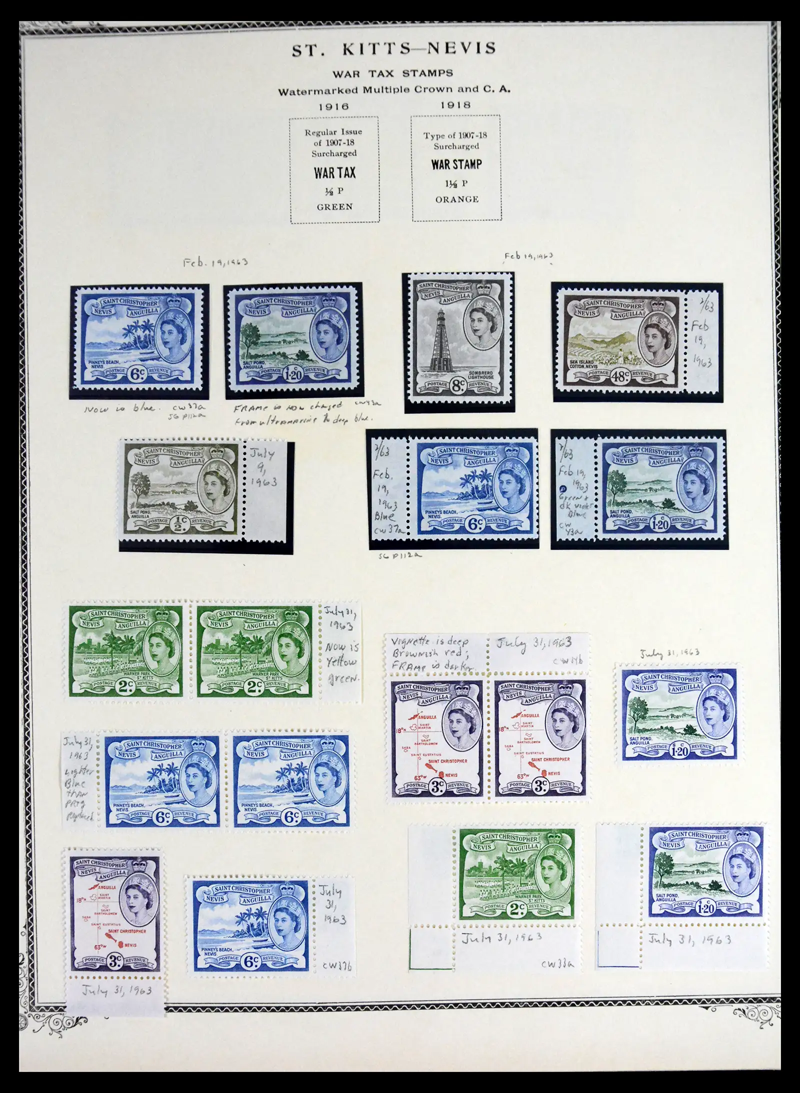 41651 0016 - Stamp collection 41651 St. Kitts-Nevis 1903-1974.