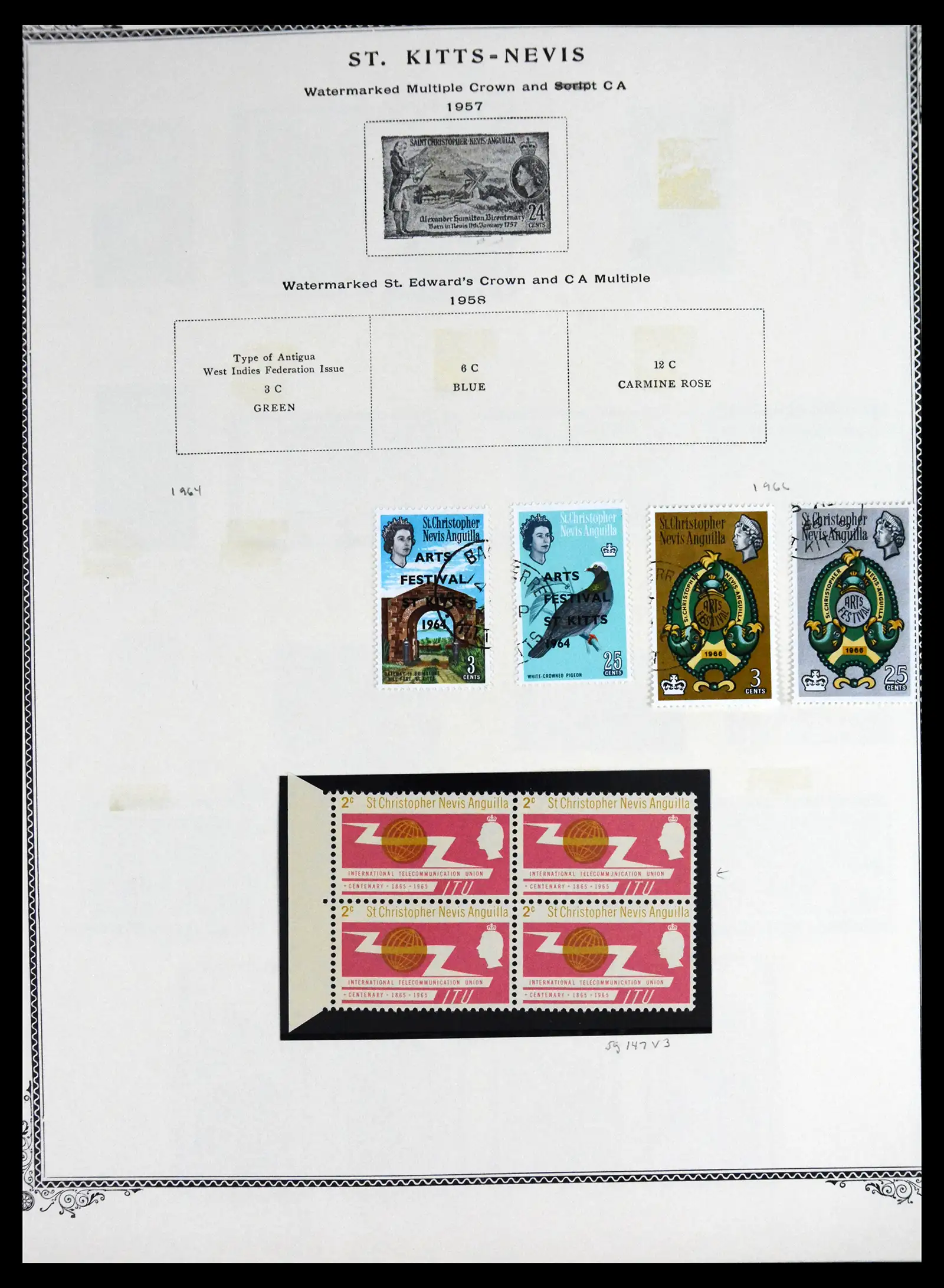 41651 0020 - Stamp collection 41651 St. Kitts-Nevis 1903-1974.