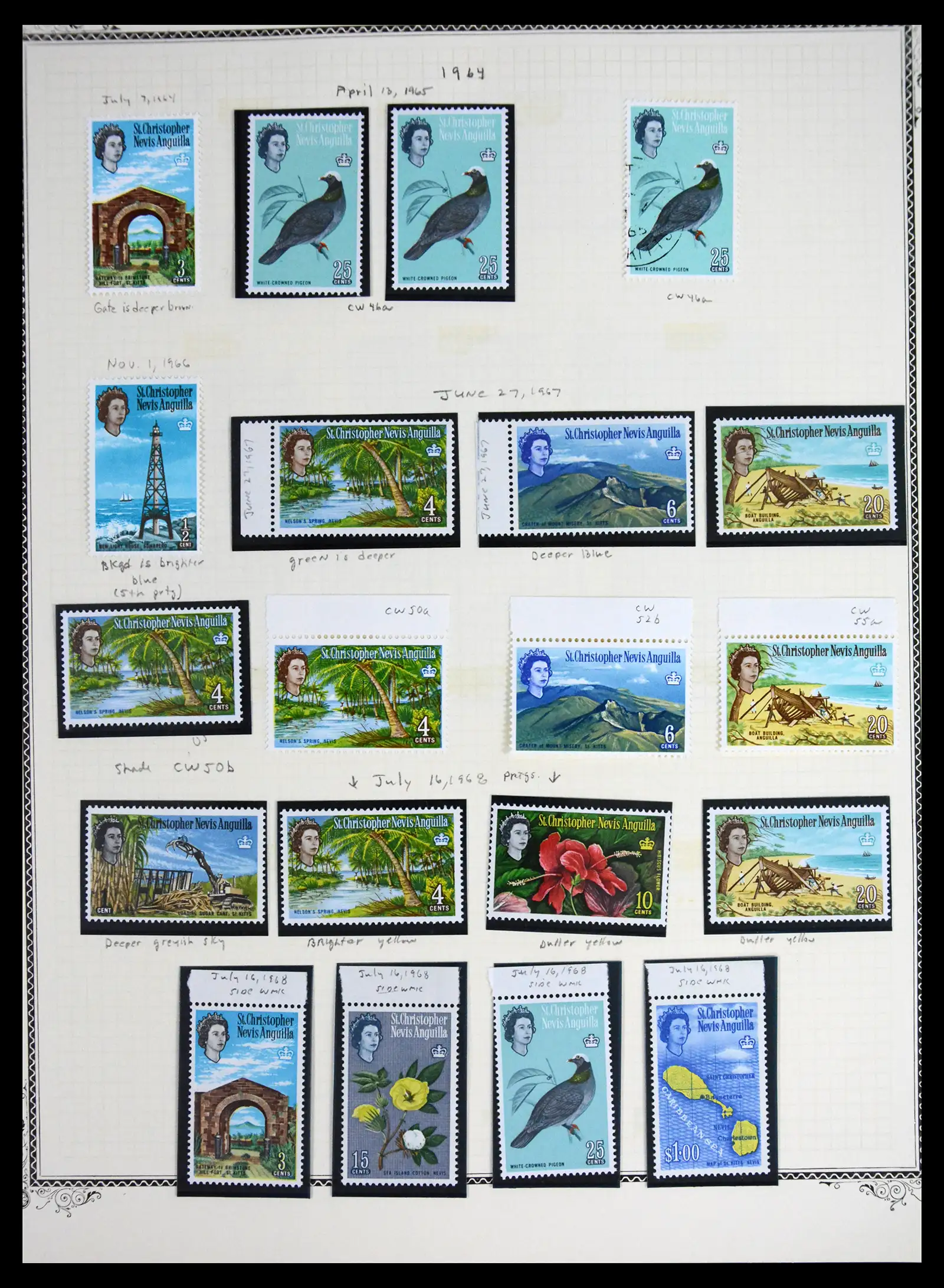 41651 0021 - Stamp collection 41651 St. Kitts-Nevis 1903-1974.