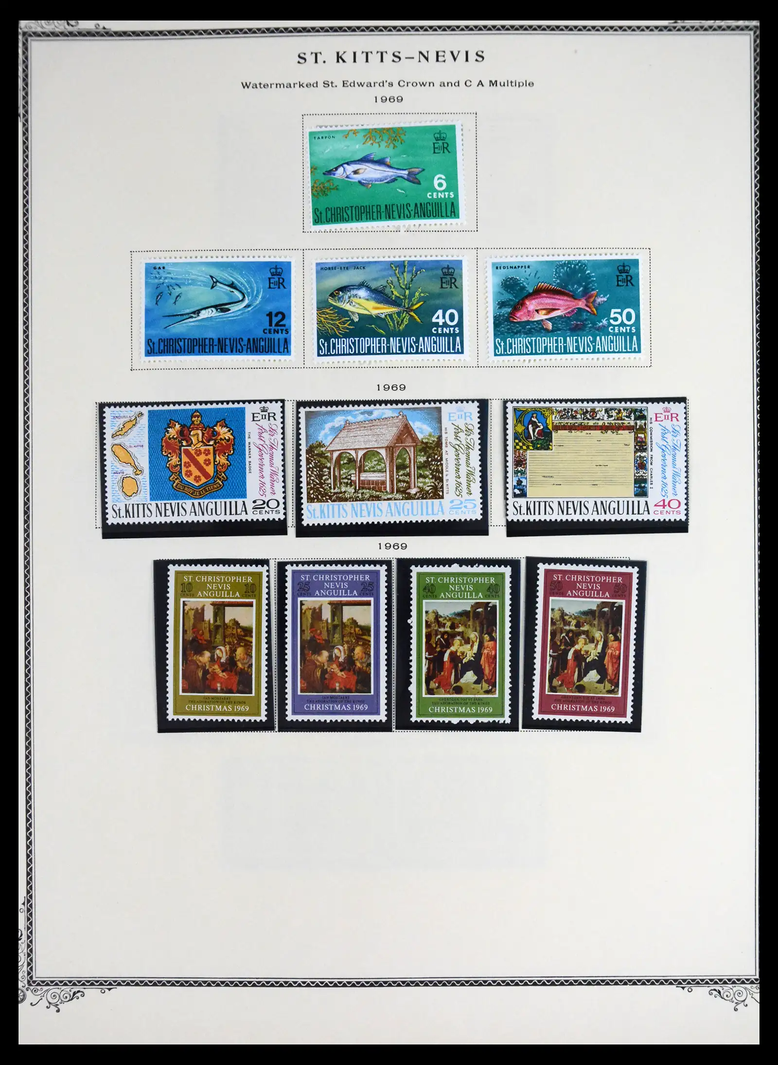 41651 0029 - Stamp collection 41651 St. Kitts-Nevis 1903-1974.