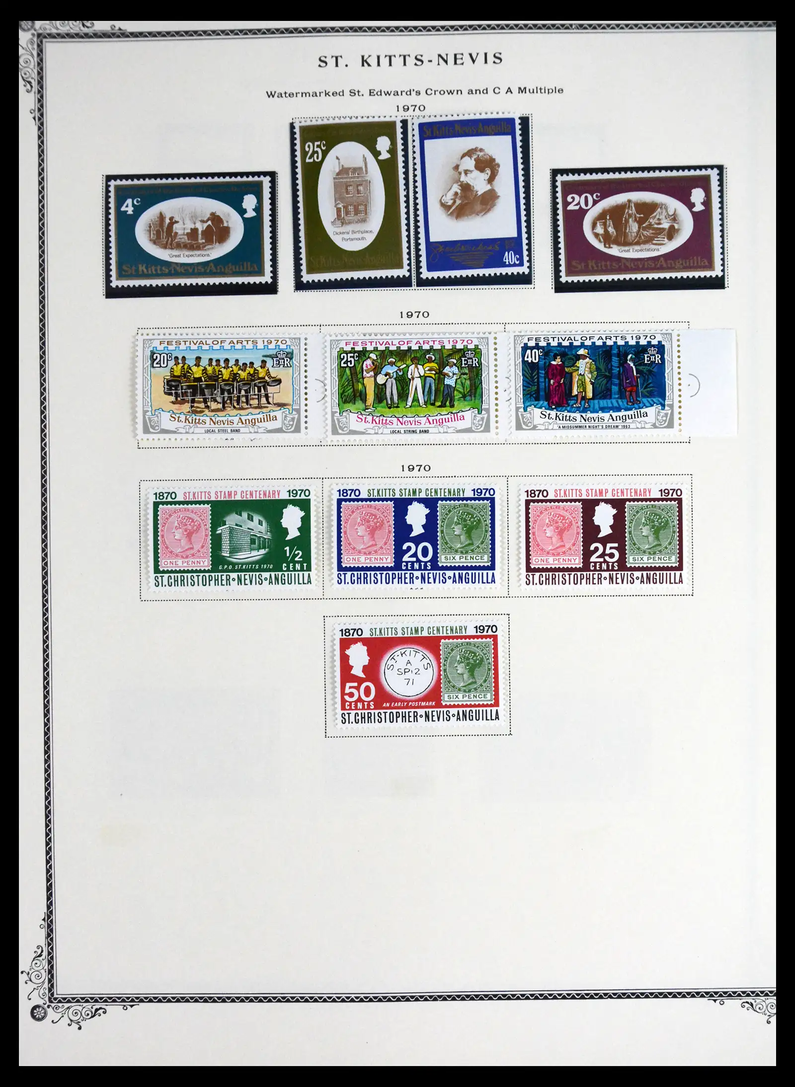 41651 0031 - Stamp collection 41651 St. Kitts-Nevis 1903-1974.