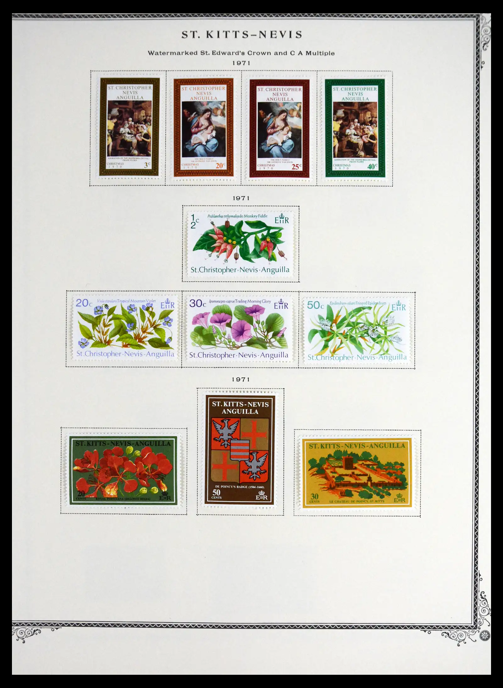 41651 0032 - Stamp collection 41651 St. Kitts-Nevis 1903-1974.