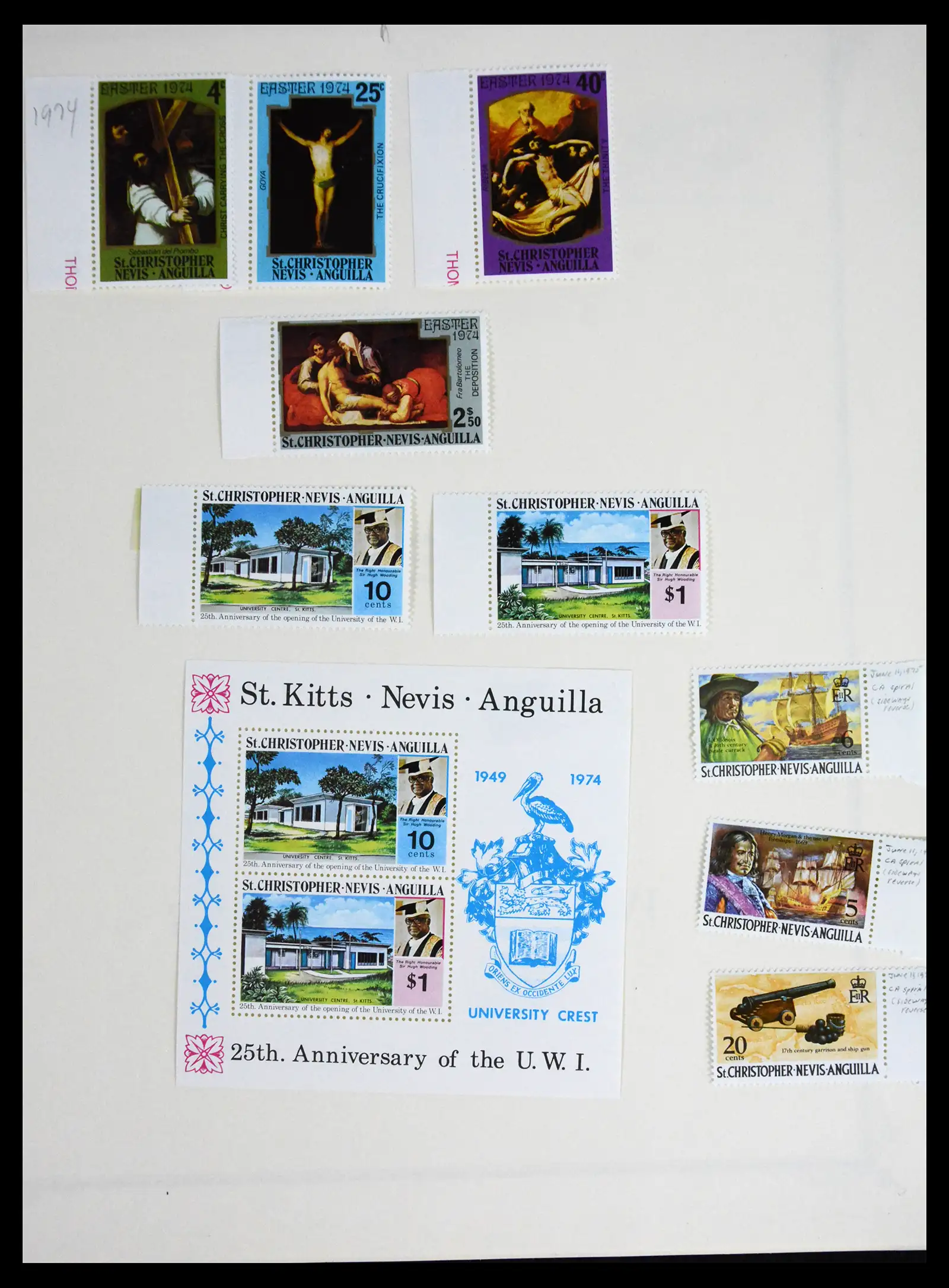 41651 0039 - Stamp collection 41651 St. Kitts-Nevis 1903-1974.