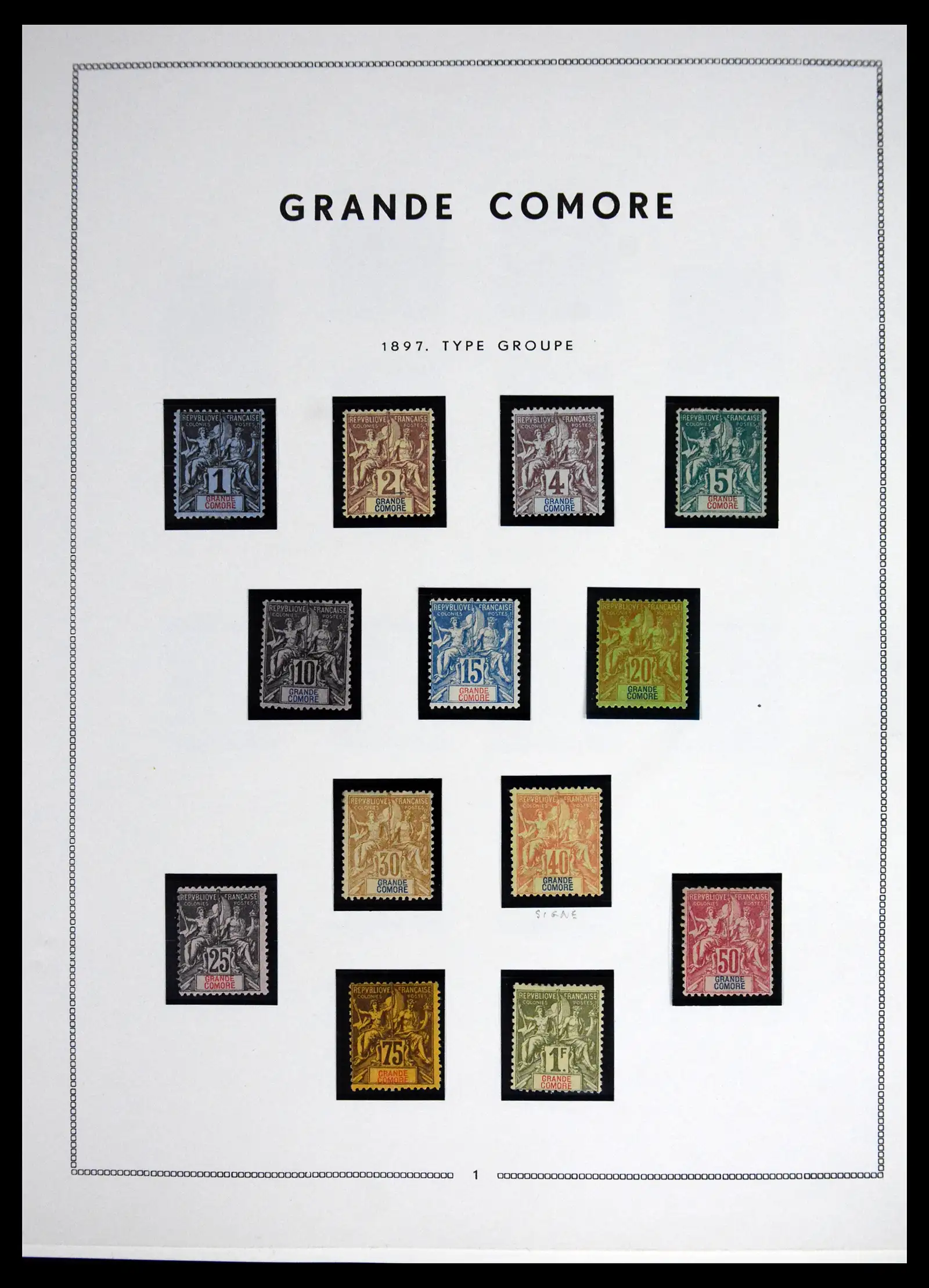 41653 0001 - Stamp collection 41653 French colonies classics 1892-1910.