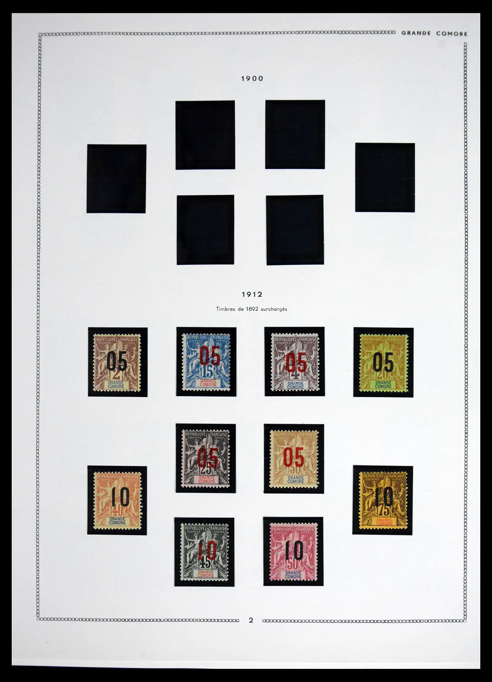 41653 0002 - Stamp collection 41653 French colonies classics 1892-1910.