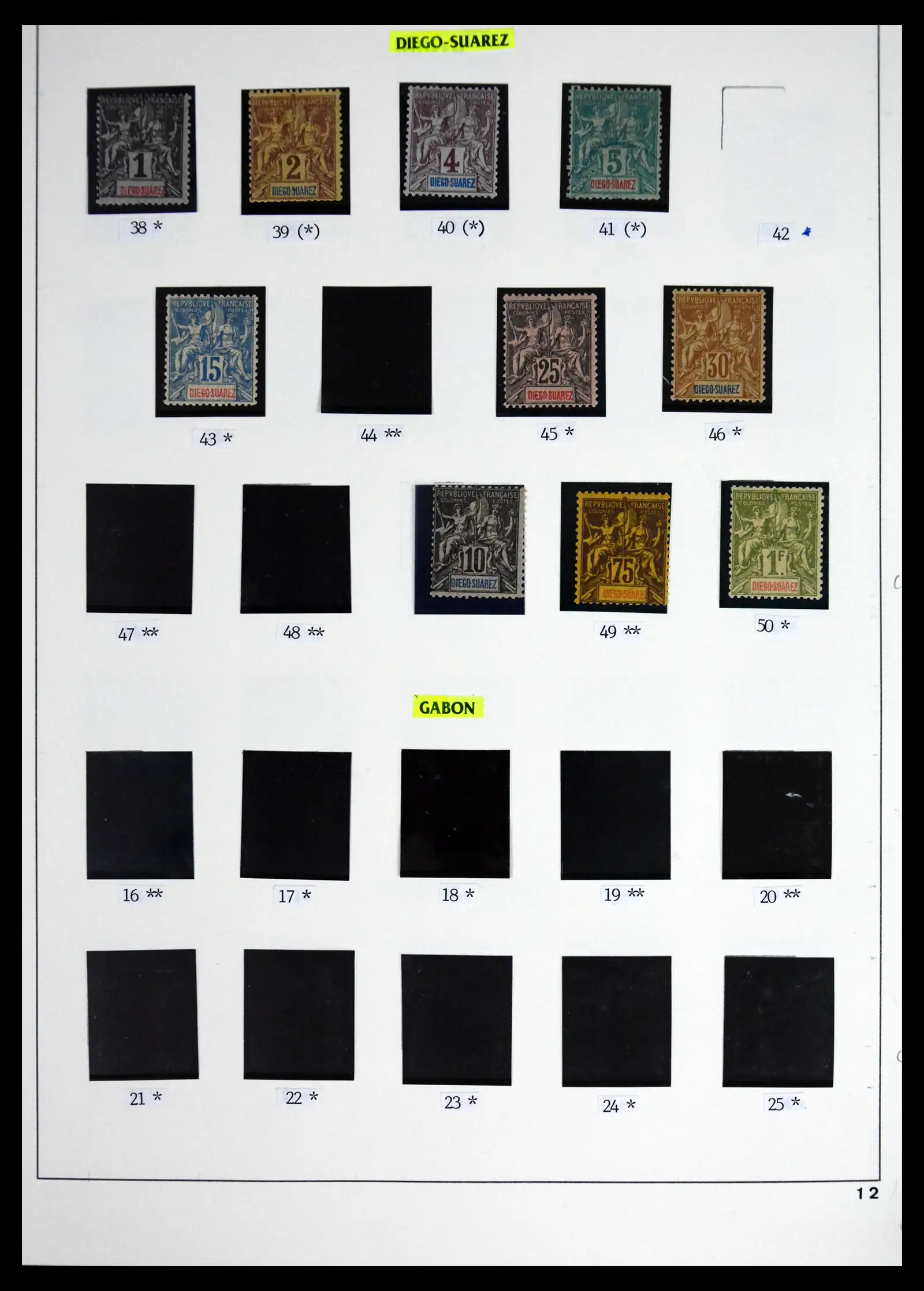 41653 0009 - Stamp collection 41653 French colonies classics 1892-1910.