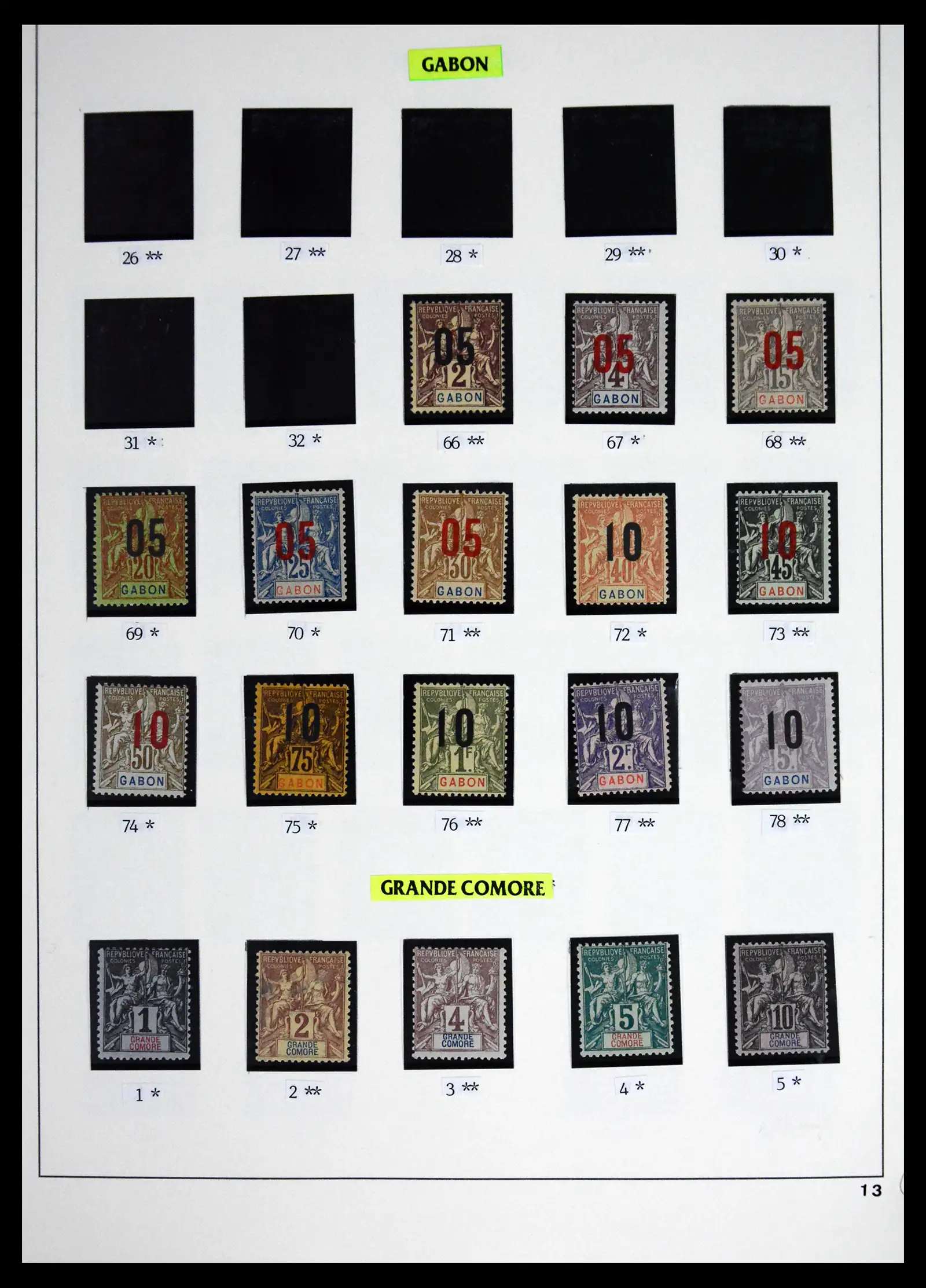 41653 0010 - Stamp collection 41653 French colonies classics 1892-1910.