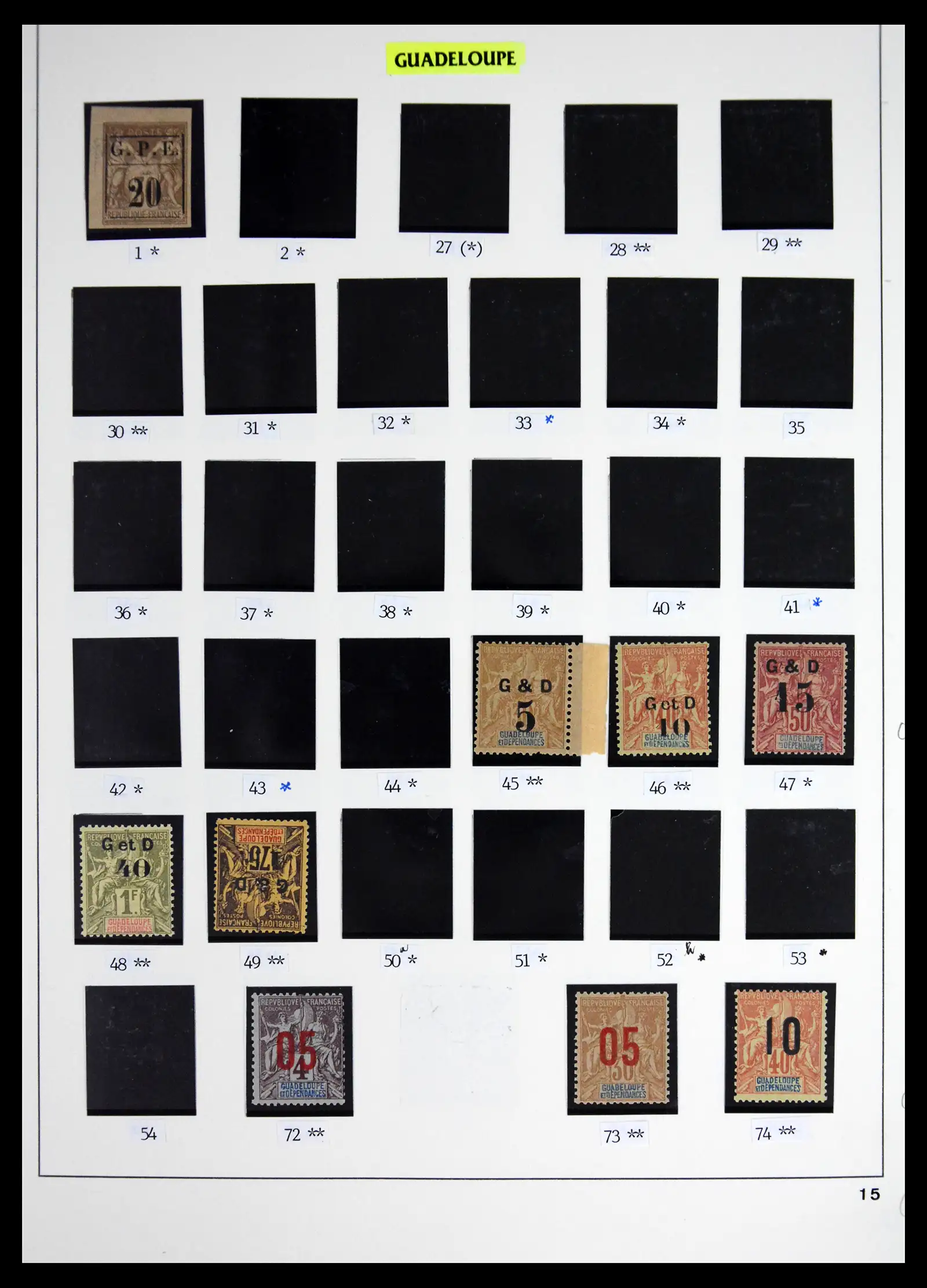 41653 0011 - Stamp collection 41653 French colonies classics 1892-1910.