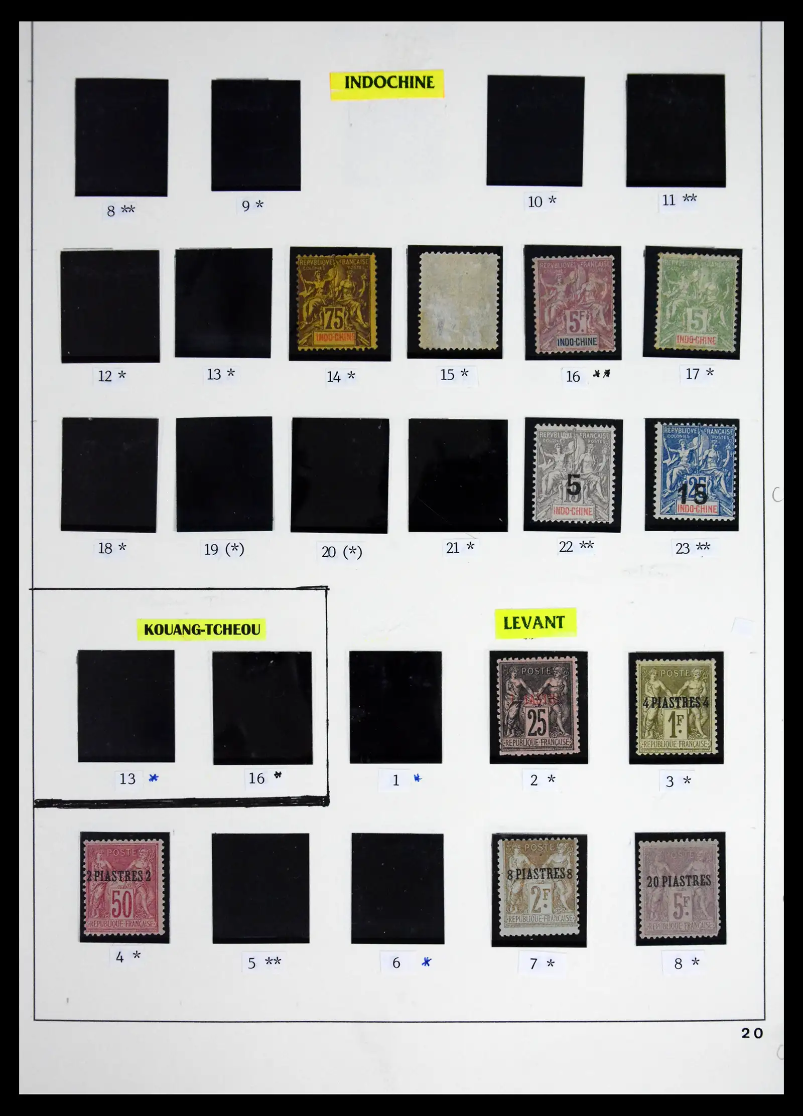 41653 0013 - Stamp collection 41653 French colonies classics 1892-1910.