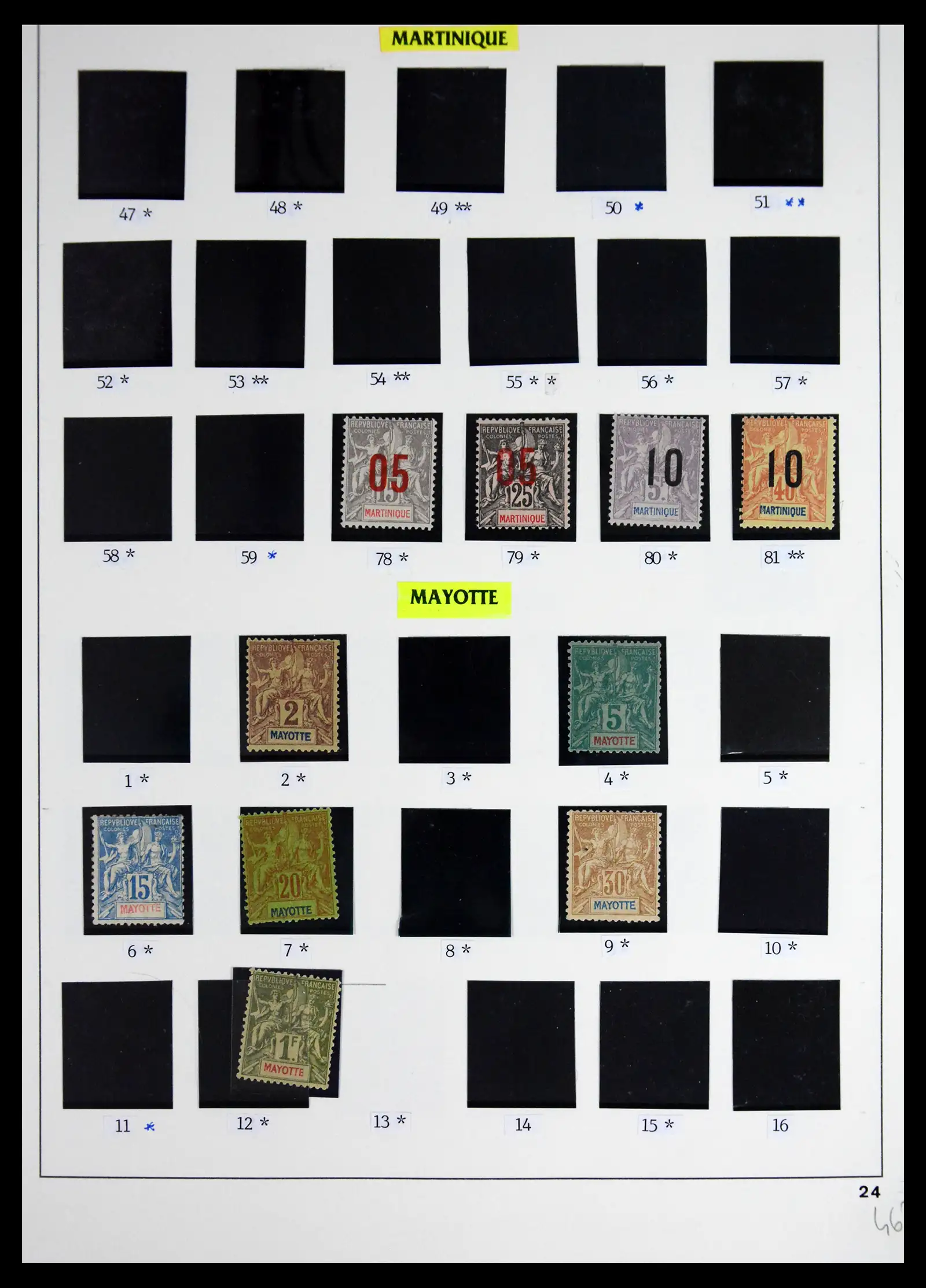 41653 0015 - Stamp collection 41653 French colonies classics 1892-1910.