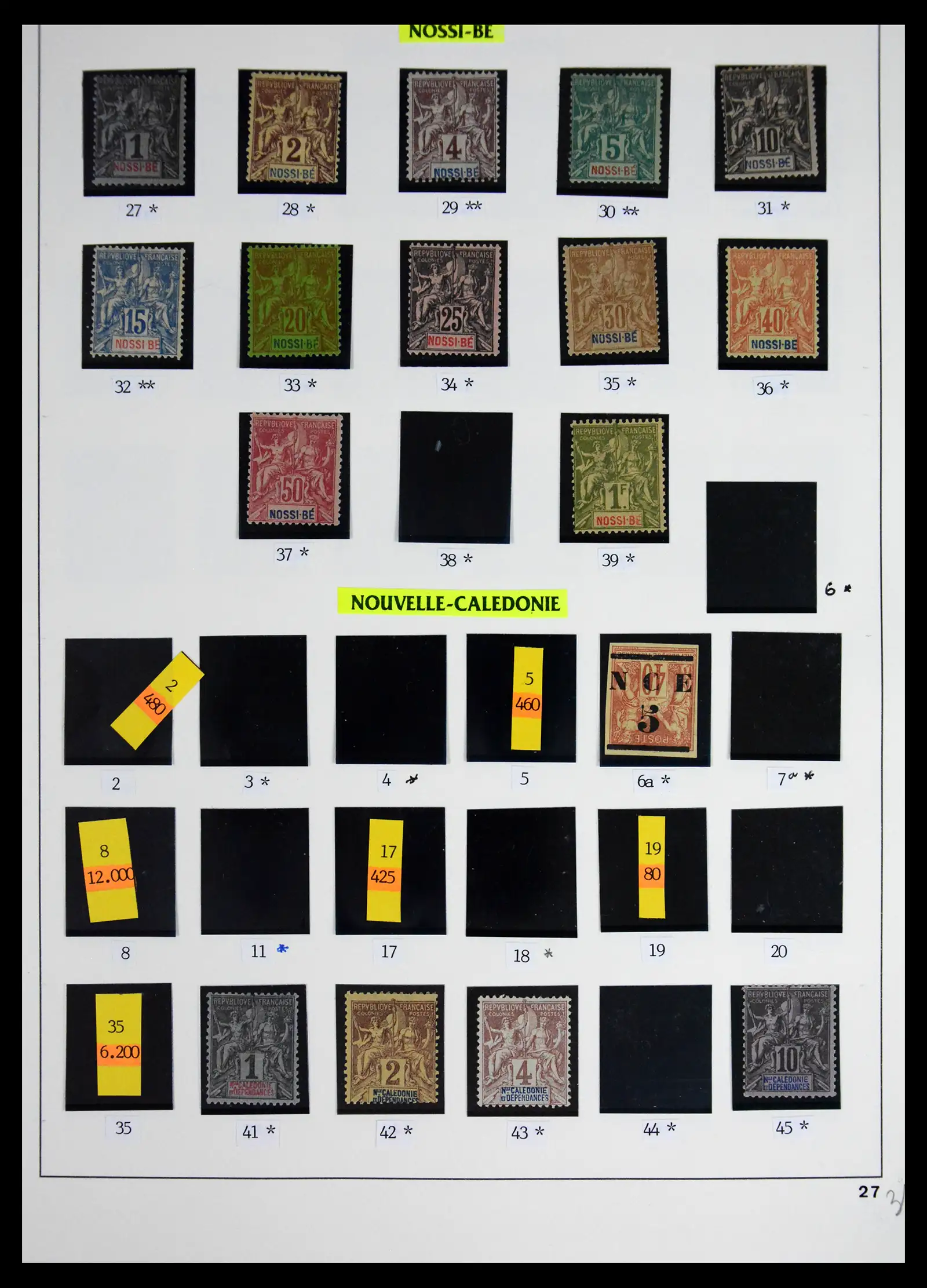 41653 0016 - Stamp collection 41653 French colonies classics 1892-1910.