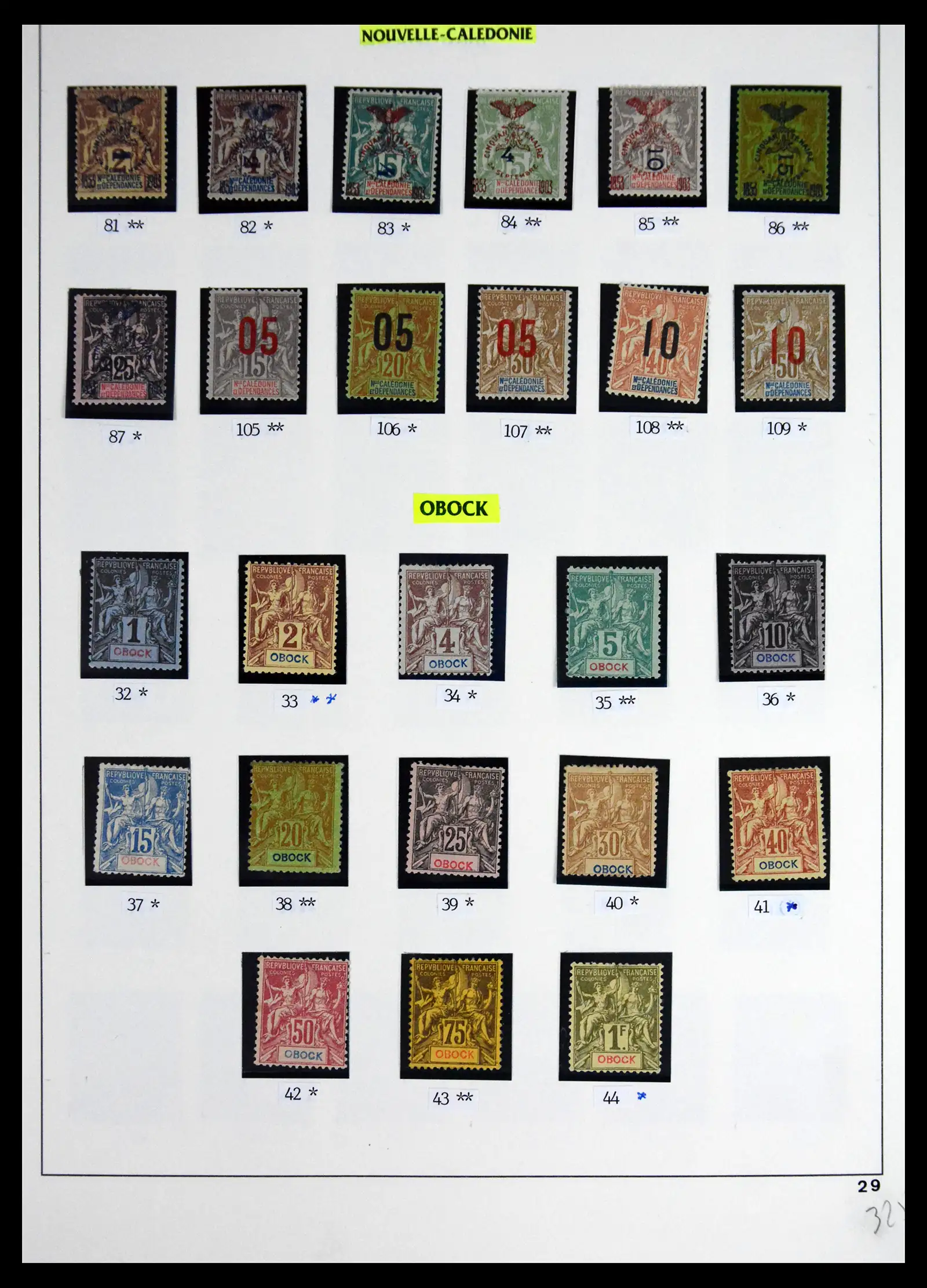 41653 0018 - Stamp collection 41653 French colonies classics 1892-1910.