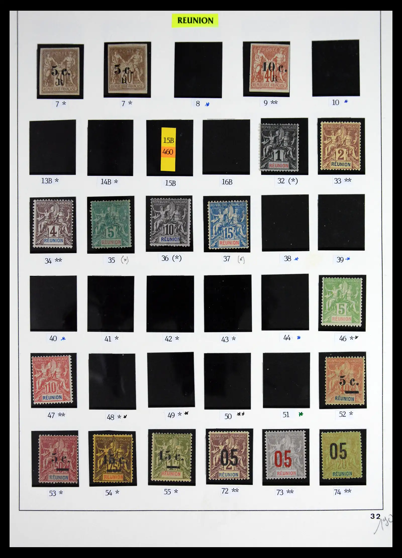 41653 0021 - Postzegelverzameling 41653 Franse koloniën klassiek 1892-1910.