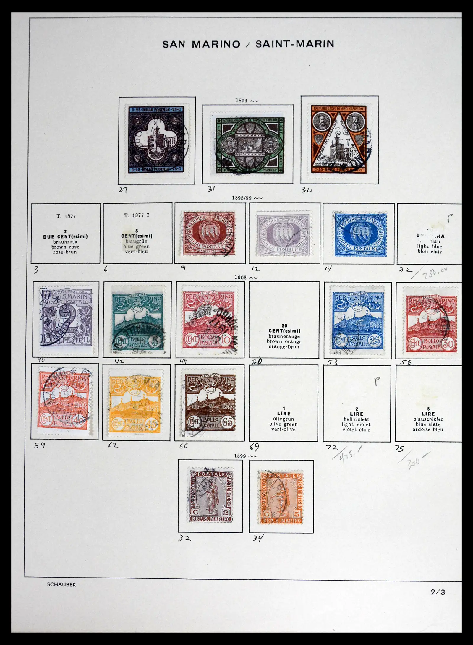 41654 0003 - Stamp collection 41654 San Marino 1877-1970.