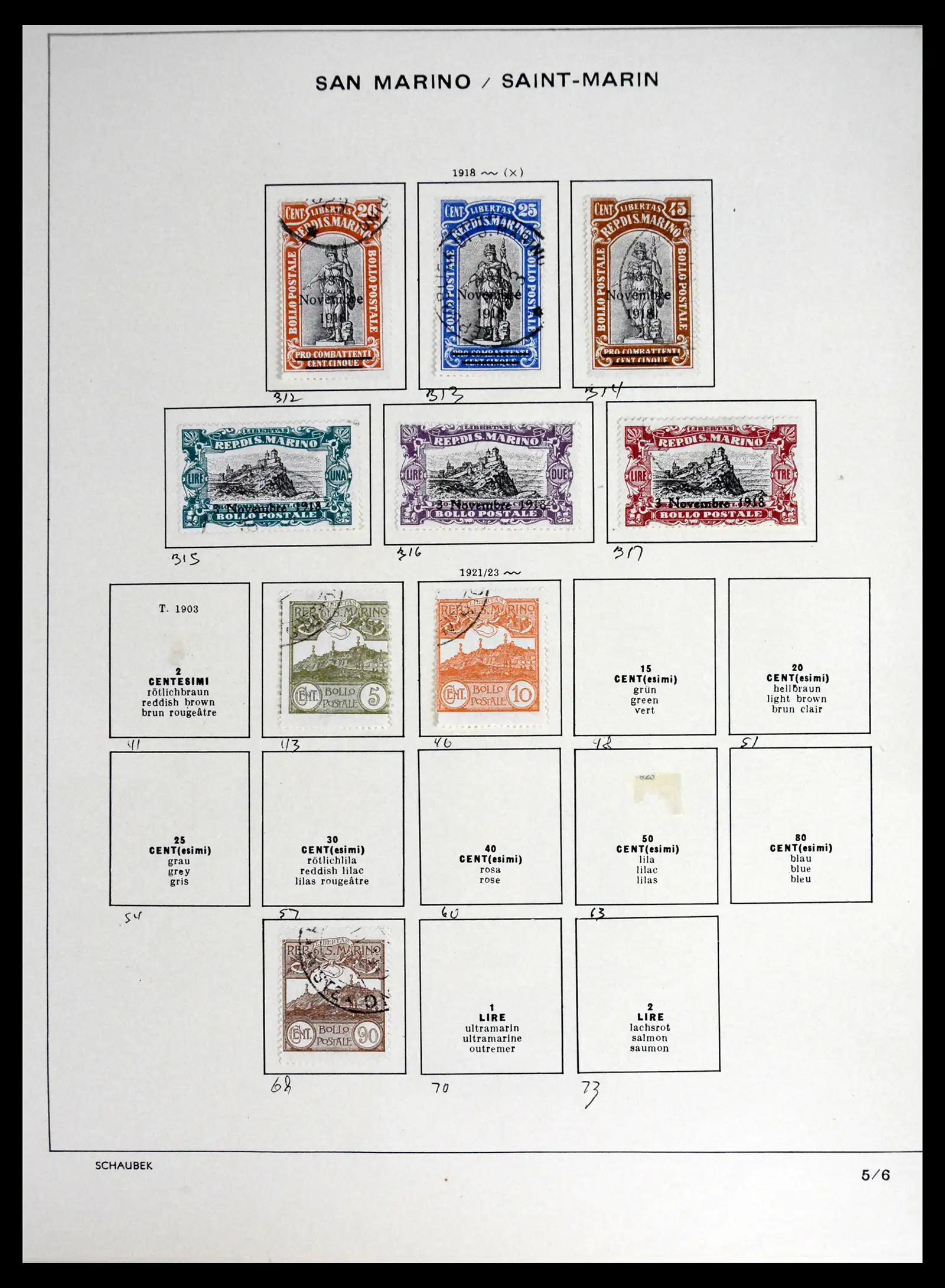 41654 0005 - Stamp collection 41654 San Marino 1877-1970.