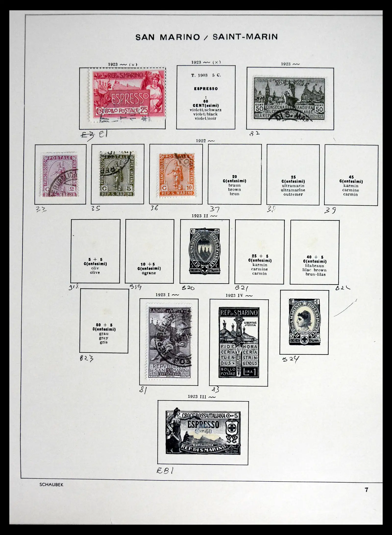 41654 0006 - Stamp collection 41654 San Marino 1877-1970.