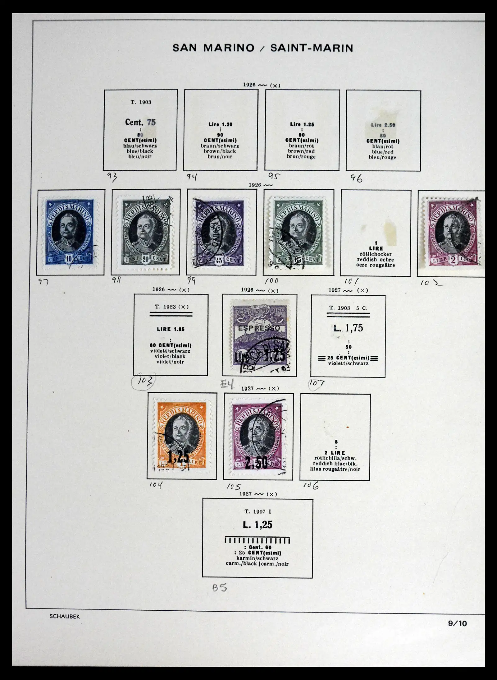 41654 0008 - Stamp collection 41654 San Marino 1877-1970.