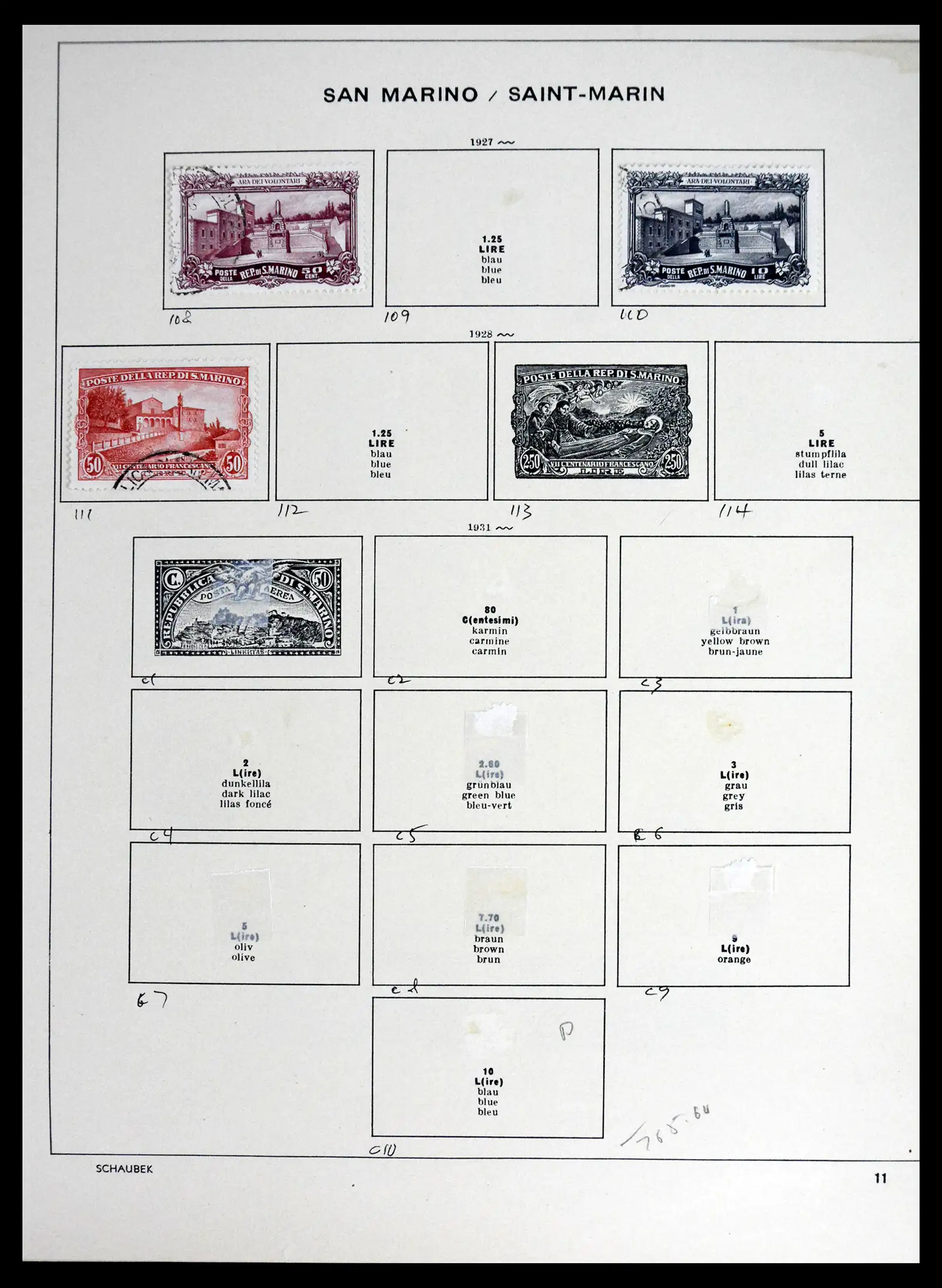 41654 0009 - Stamp collection 41654 San Marino 1877-1970.