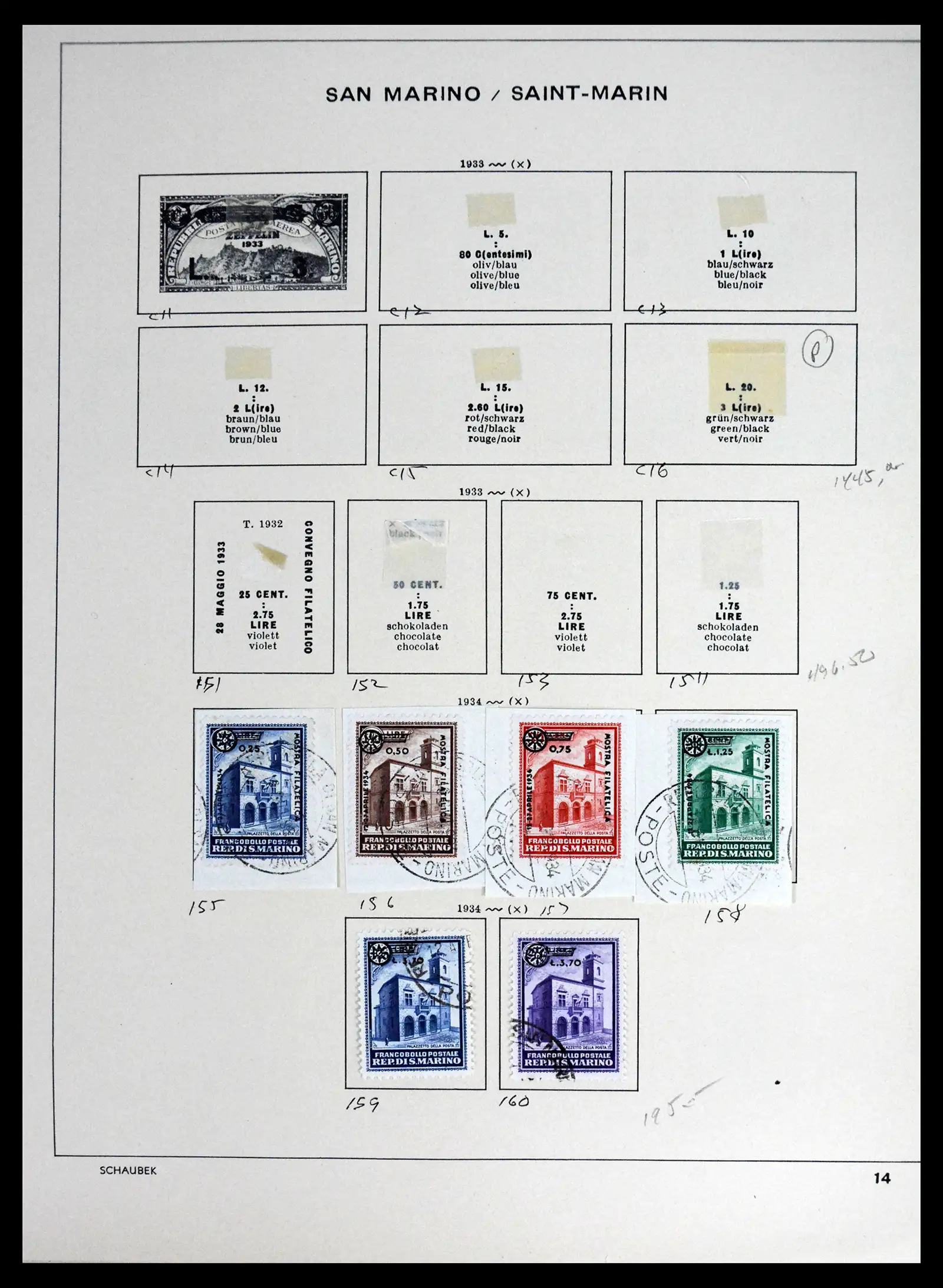 41654 0012 - Stamp collection 41654 San Marino 1877-1970.