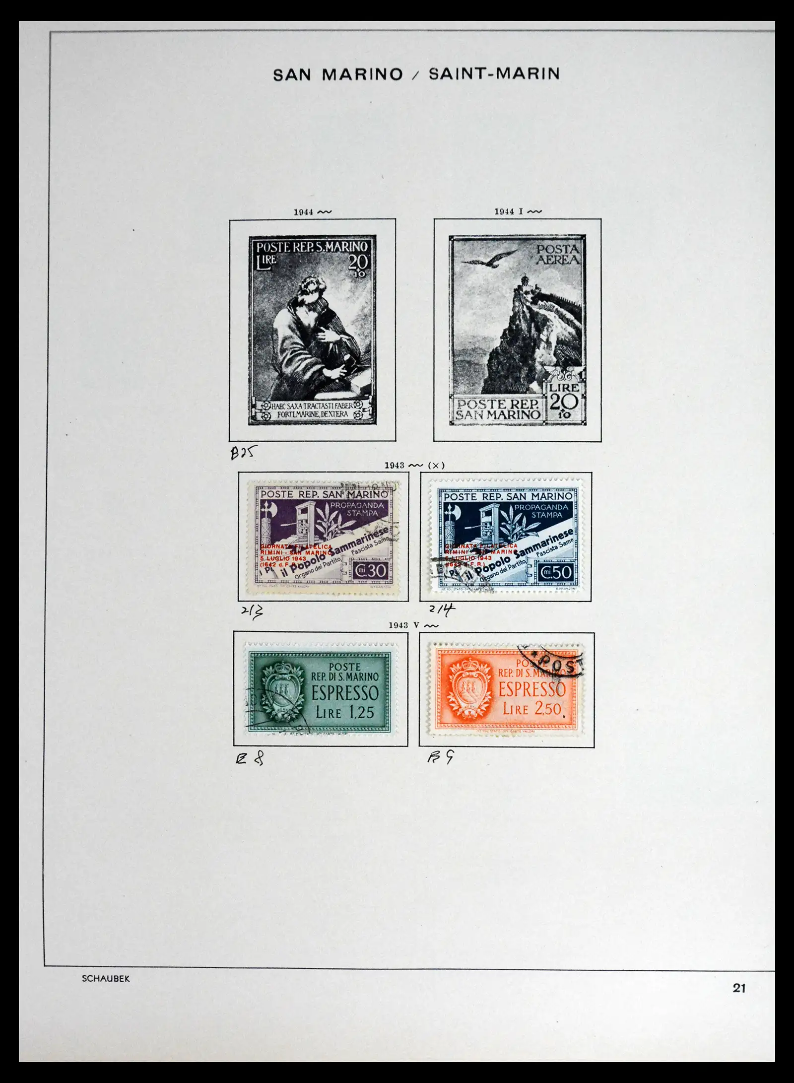 41654 0019 - Stamp collection 41654 San Marino 1877-1970.