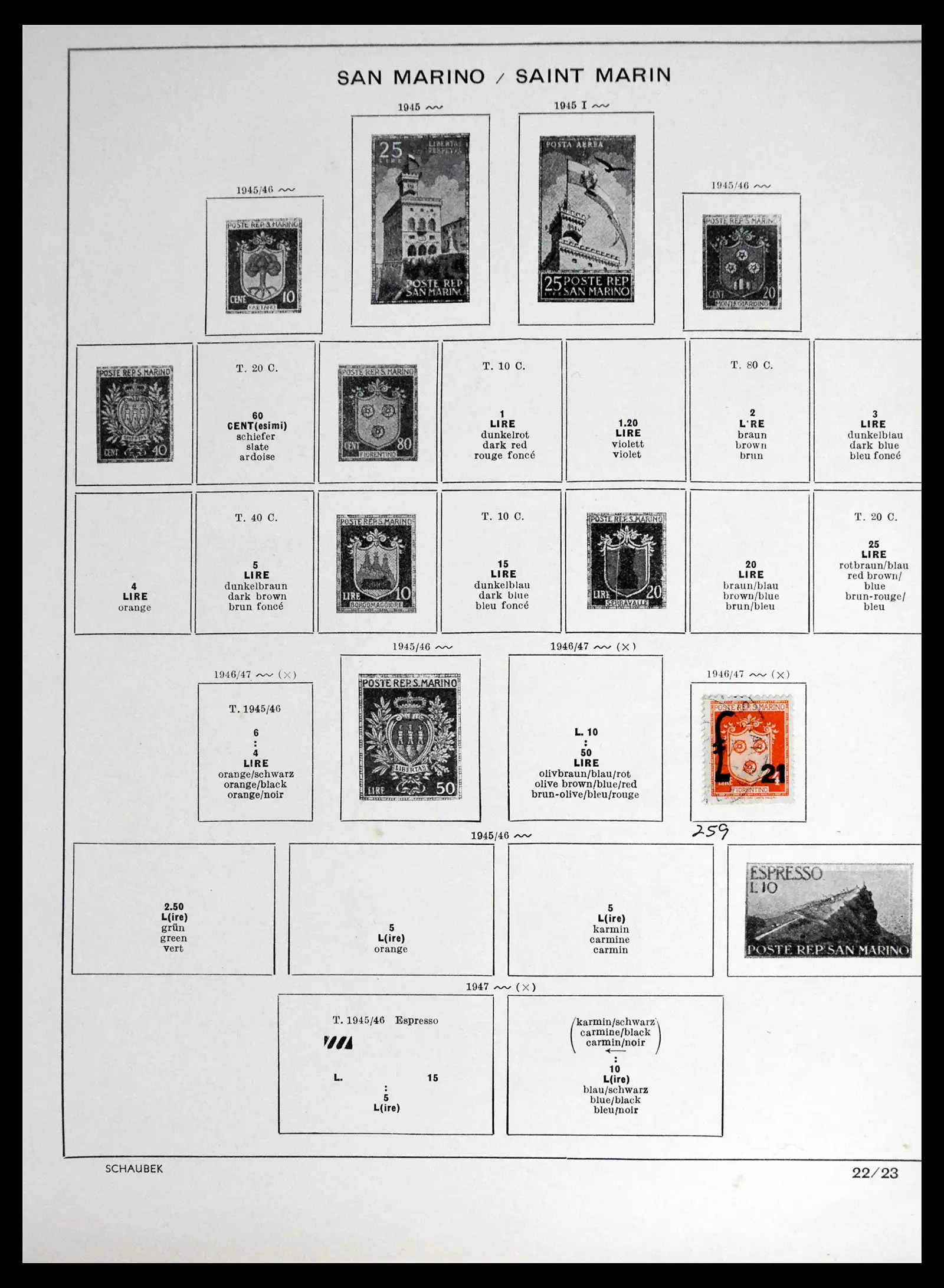 41654 0020 - Stamp collection 41654 San Marino 1877-1970.