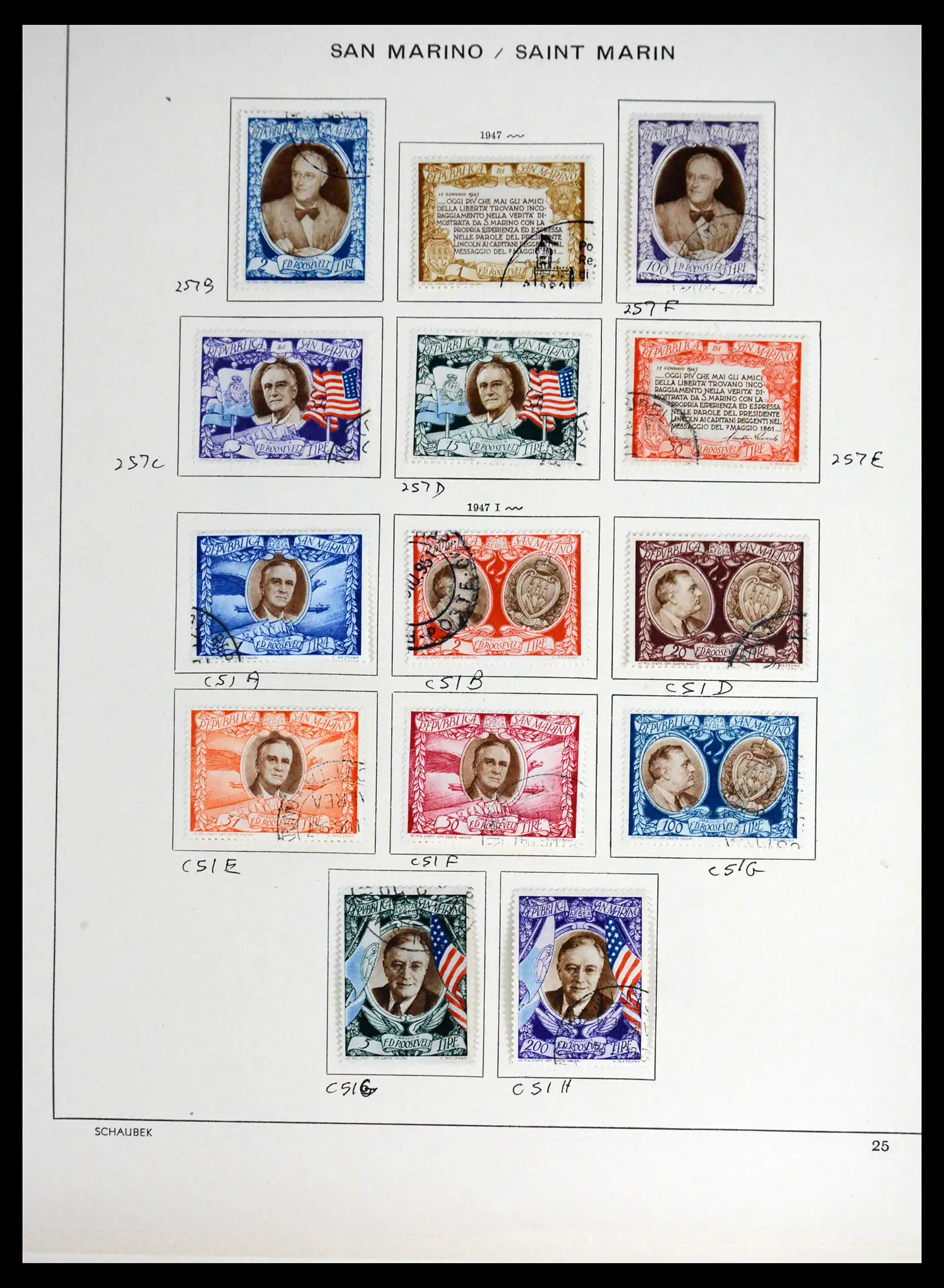 41654 0021 - Postzegelverzameling 41654 San Marino 1877-1970.