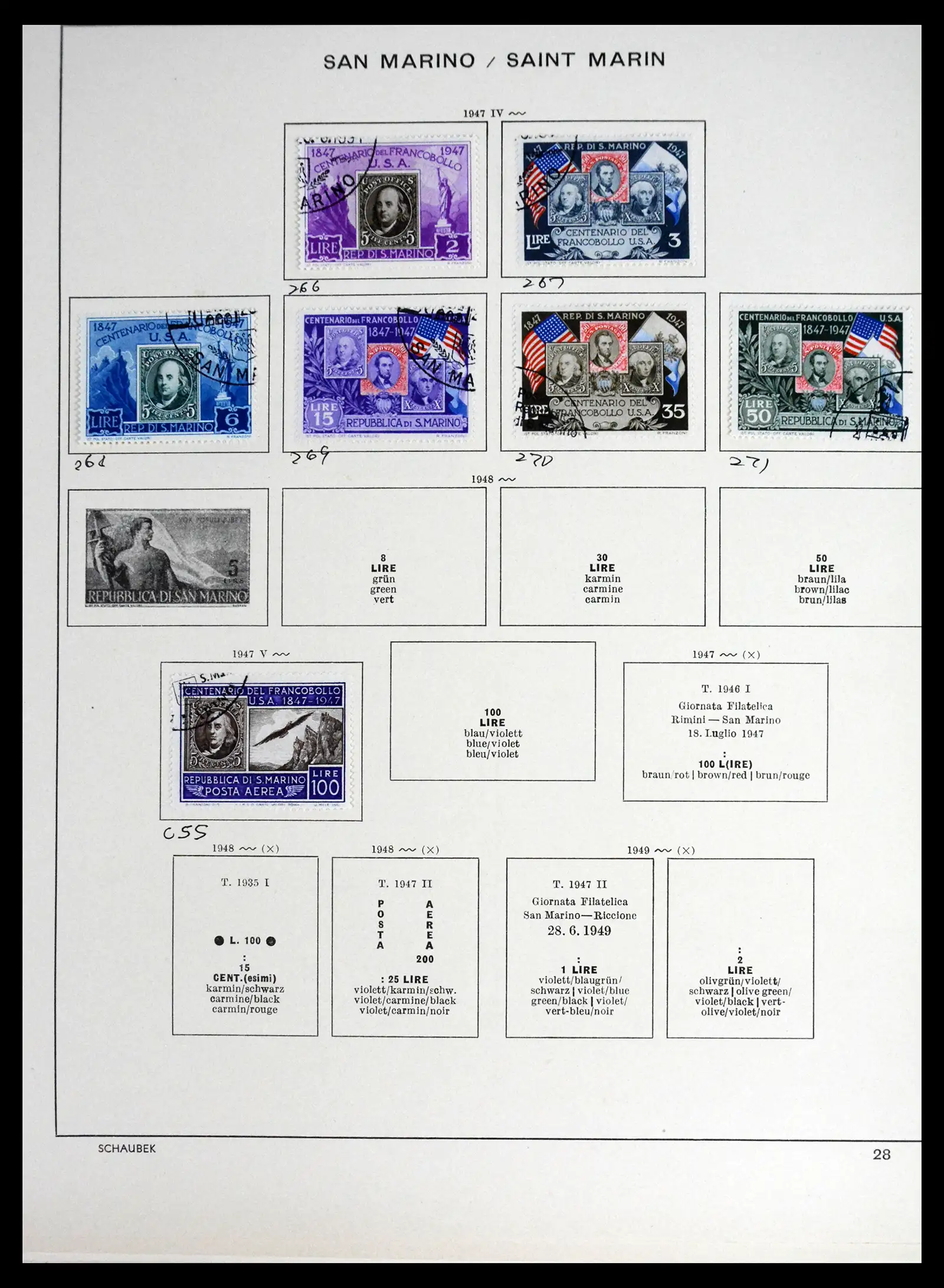 41654 0023 - Postzegelverzameling 41654 San Marino 1877-1970.