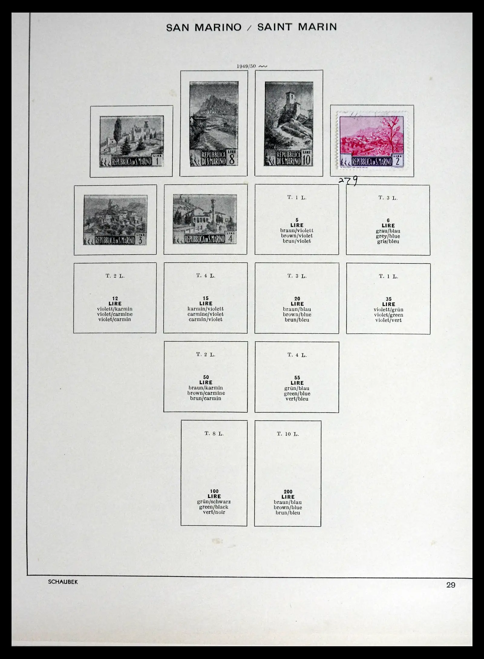 41654 0024 - Postzegelverzameling 41654 San Marino 1877-1970.